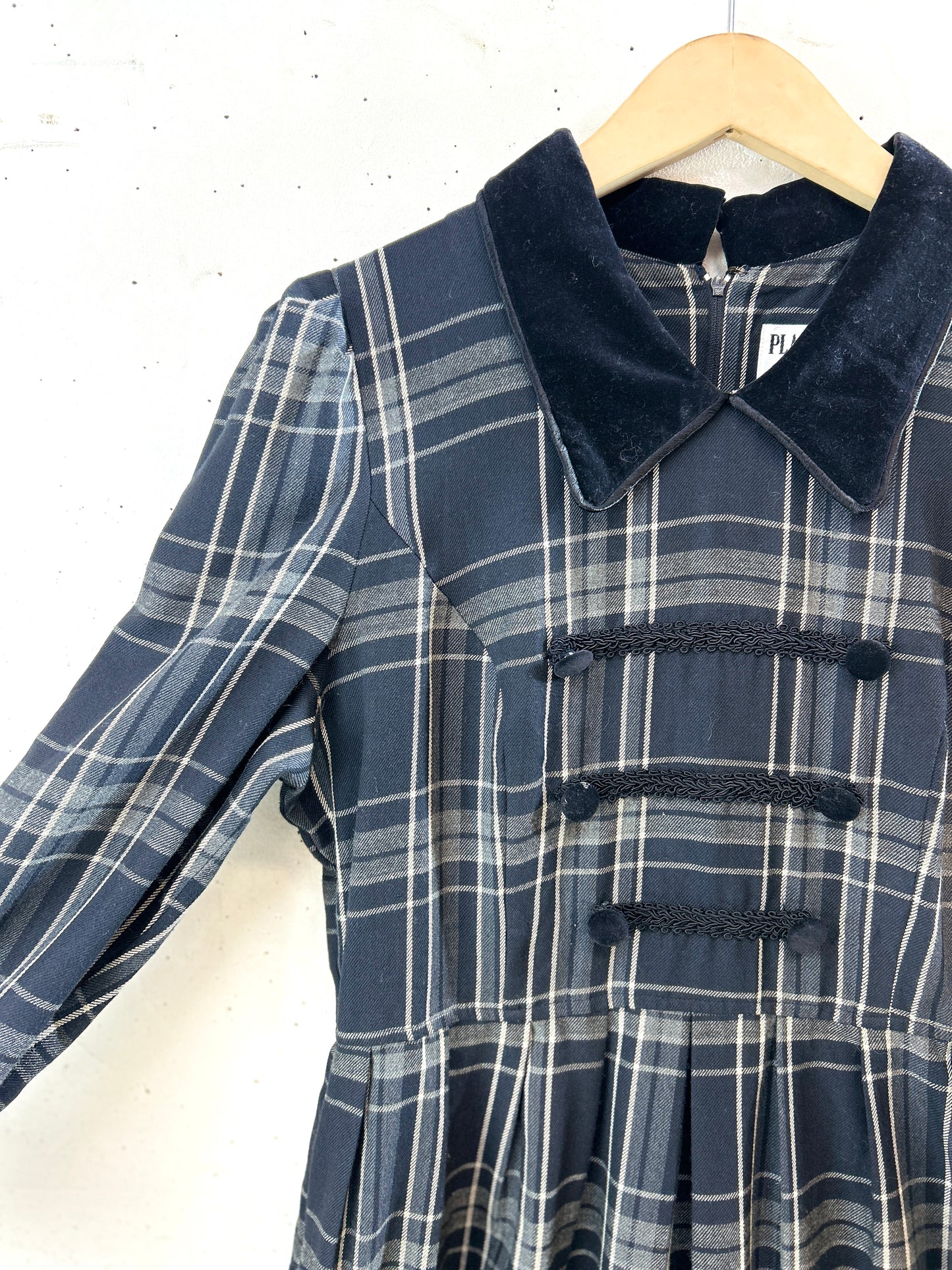 Vintage Plaid Dress [J30650]