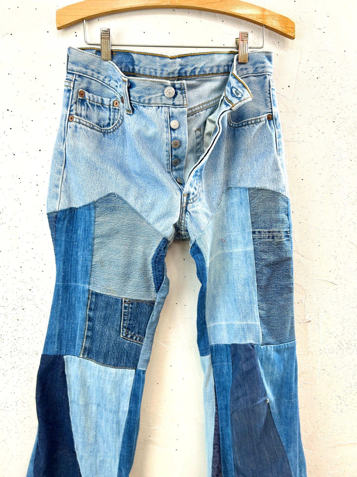 Vintage Crazy Denim Patchwork Pants[F32634]