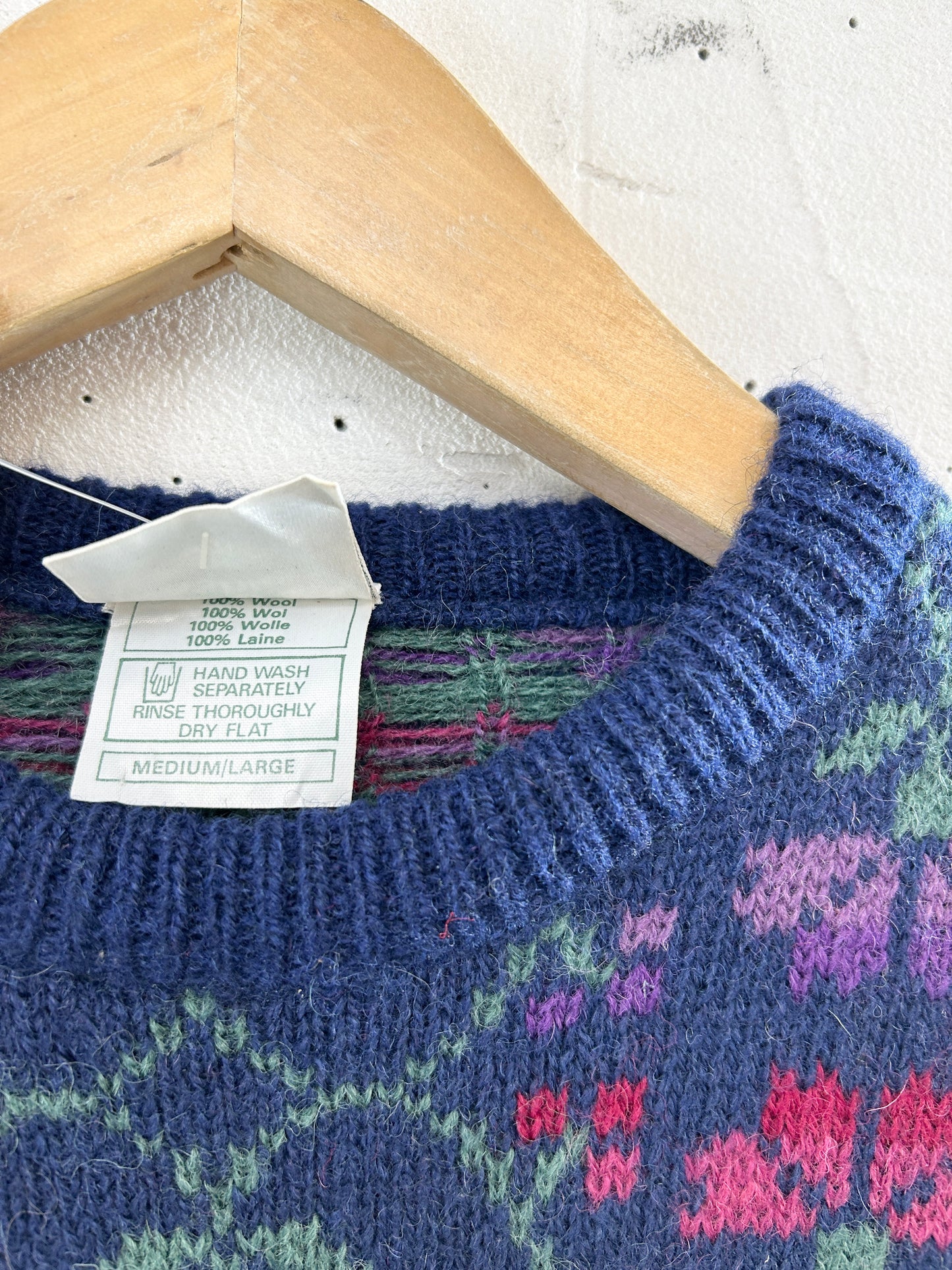 Vintage Knit Sweater 〜Laura Ashley〜 MADE IN Scotland [L30979]