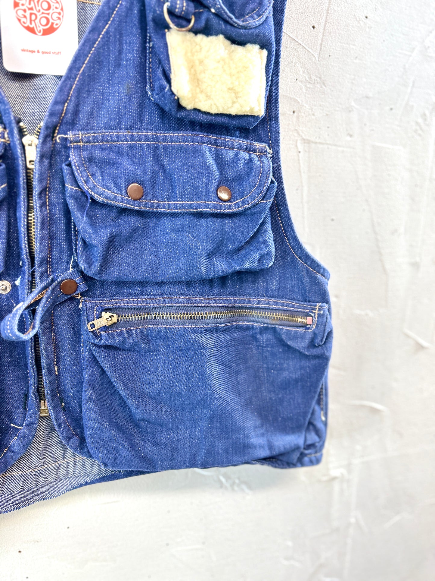 Vintage Denim Fishing Vest [K30742]