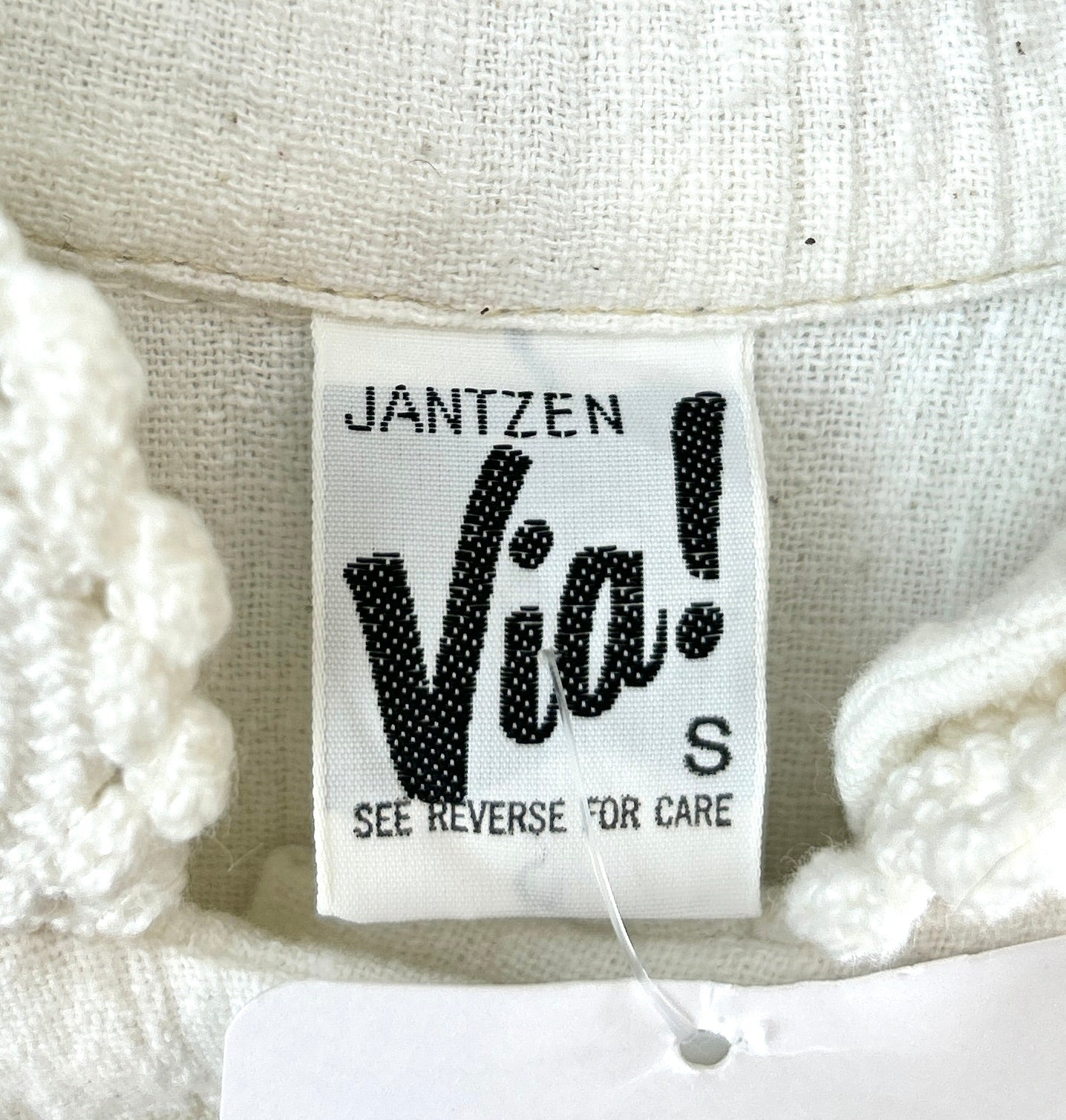 '70s Vintage White Dress 〜Via!〜 MADE IN USA [I30362]