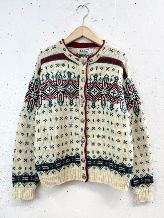 Vintage Nordic Knit Cardigan MADE IN USA 〜L.L.Bean〜 [A31407]