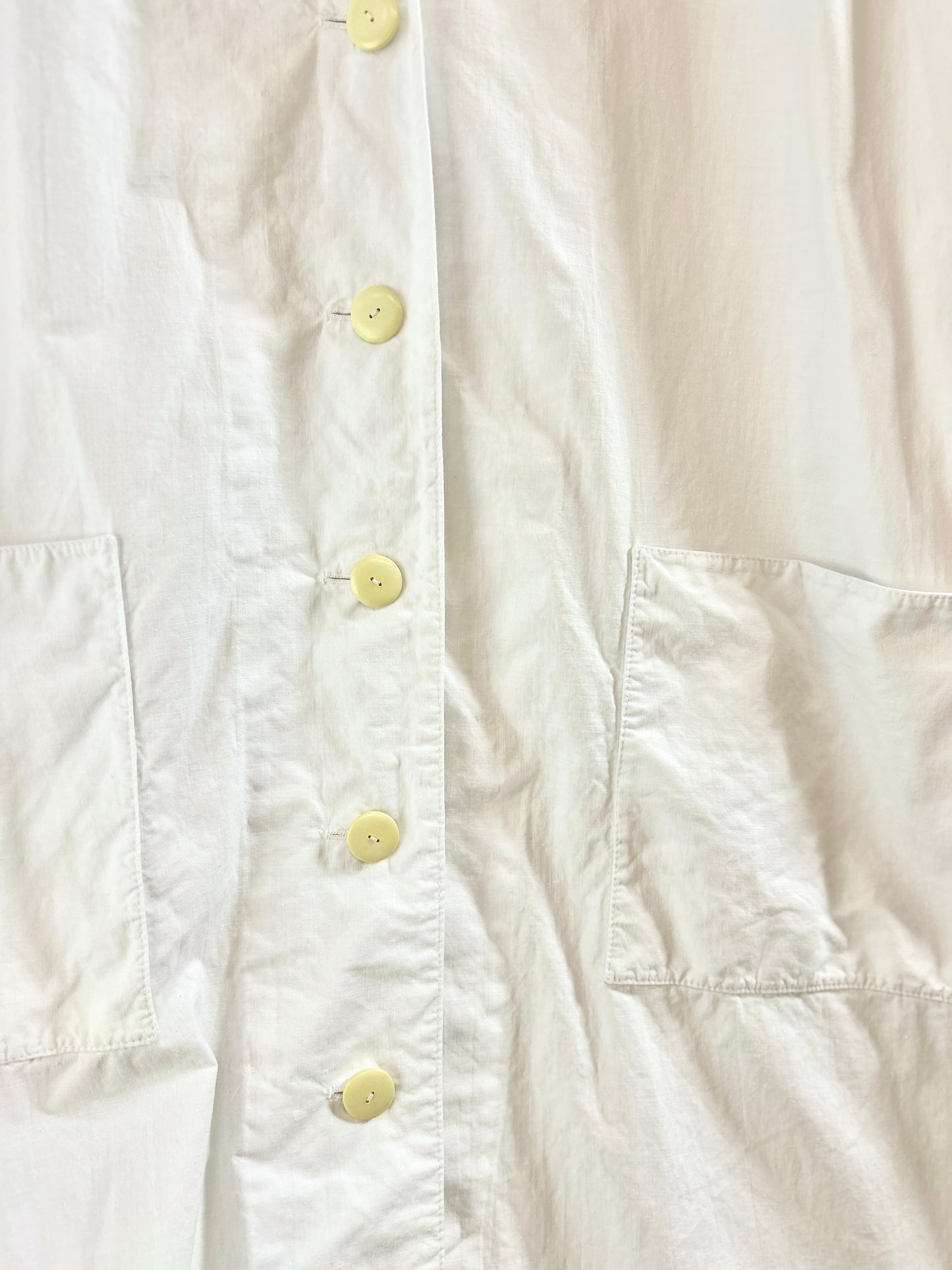 ’50s Vintage White Work Coat  [J30609]