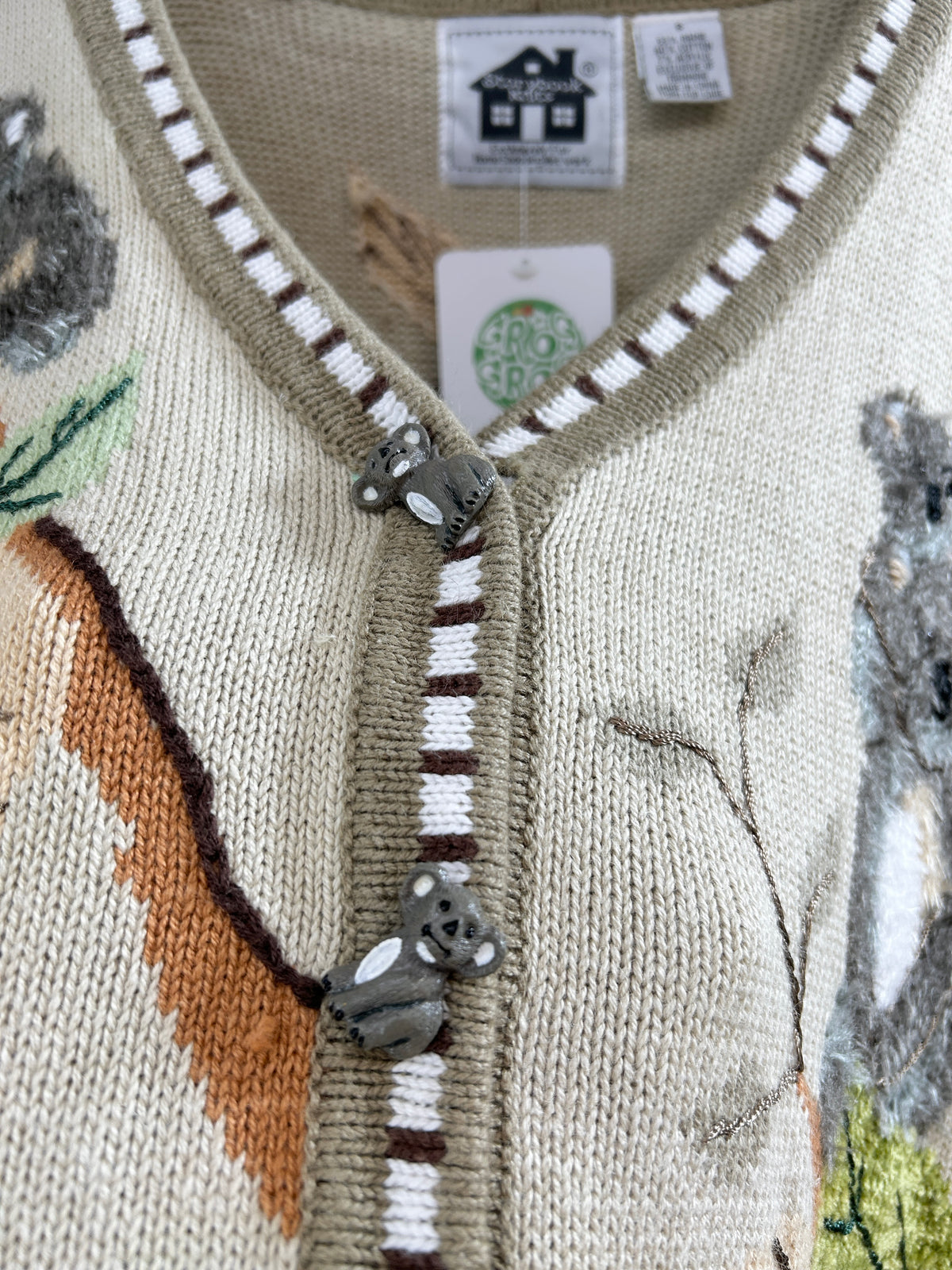 Vintage Cotton Knit Cardigan 〜Story Book Knits〜 [J34328]
