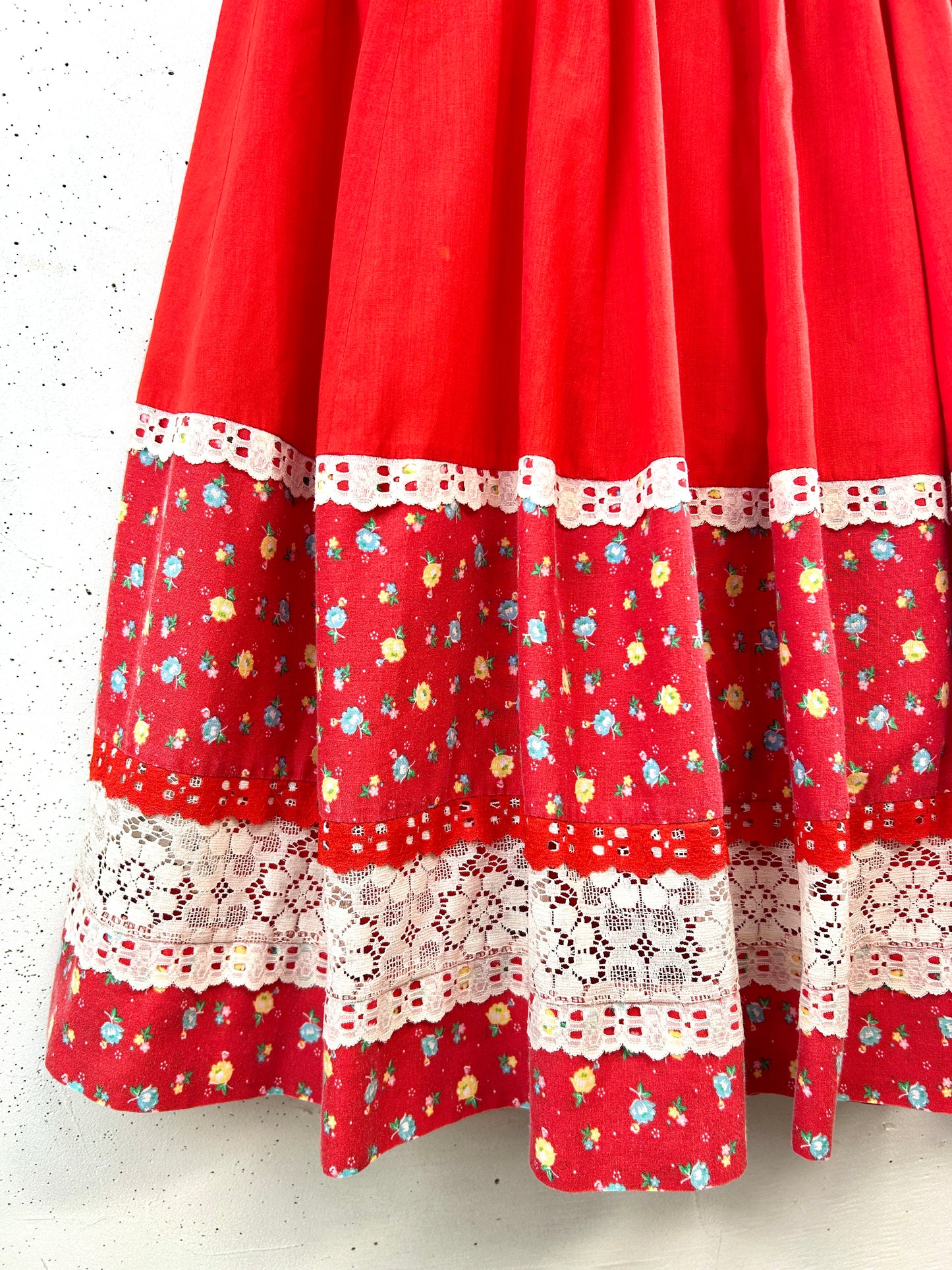 ’70s Velour Skirt 〜carefree fashions〜 [E32543]