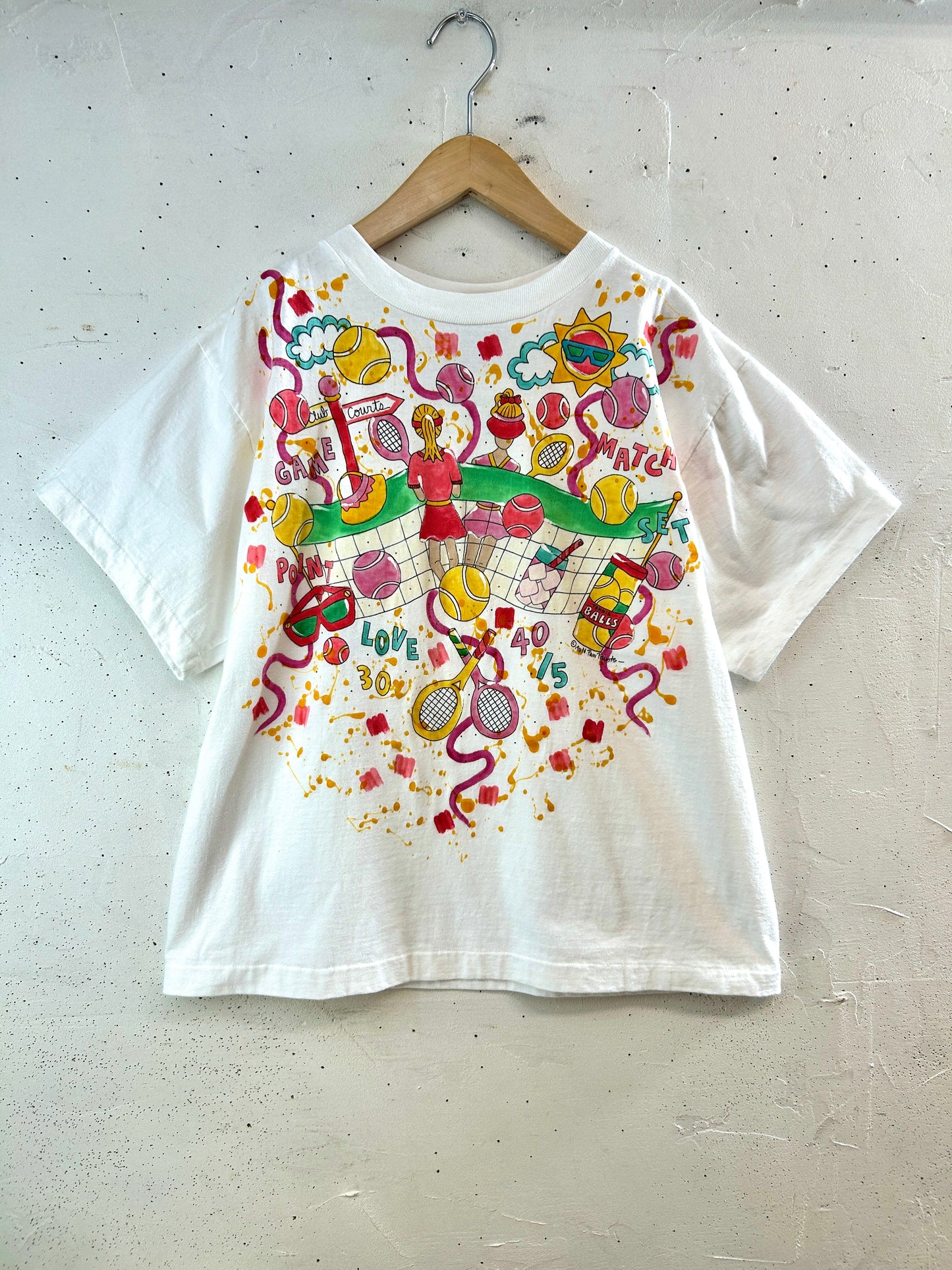 Vintage Hand Painted T-Shirt 〜 Alore〜 MADE IN USA [G32965]