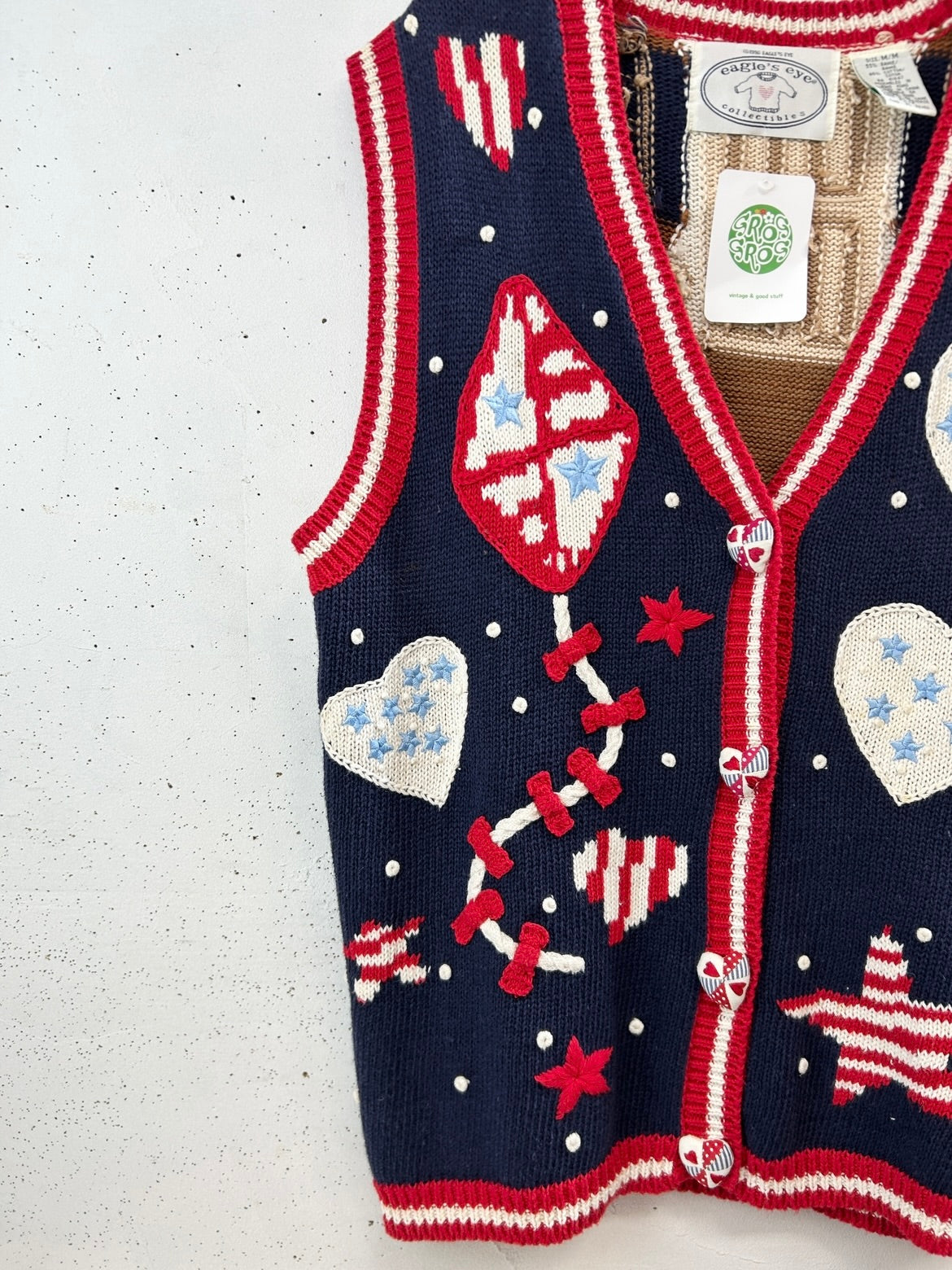 Vintage Cotton Knit Vest [D32152]