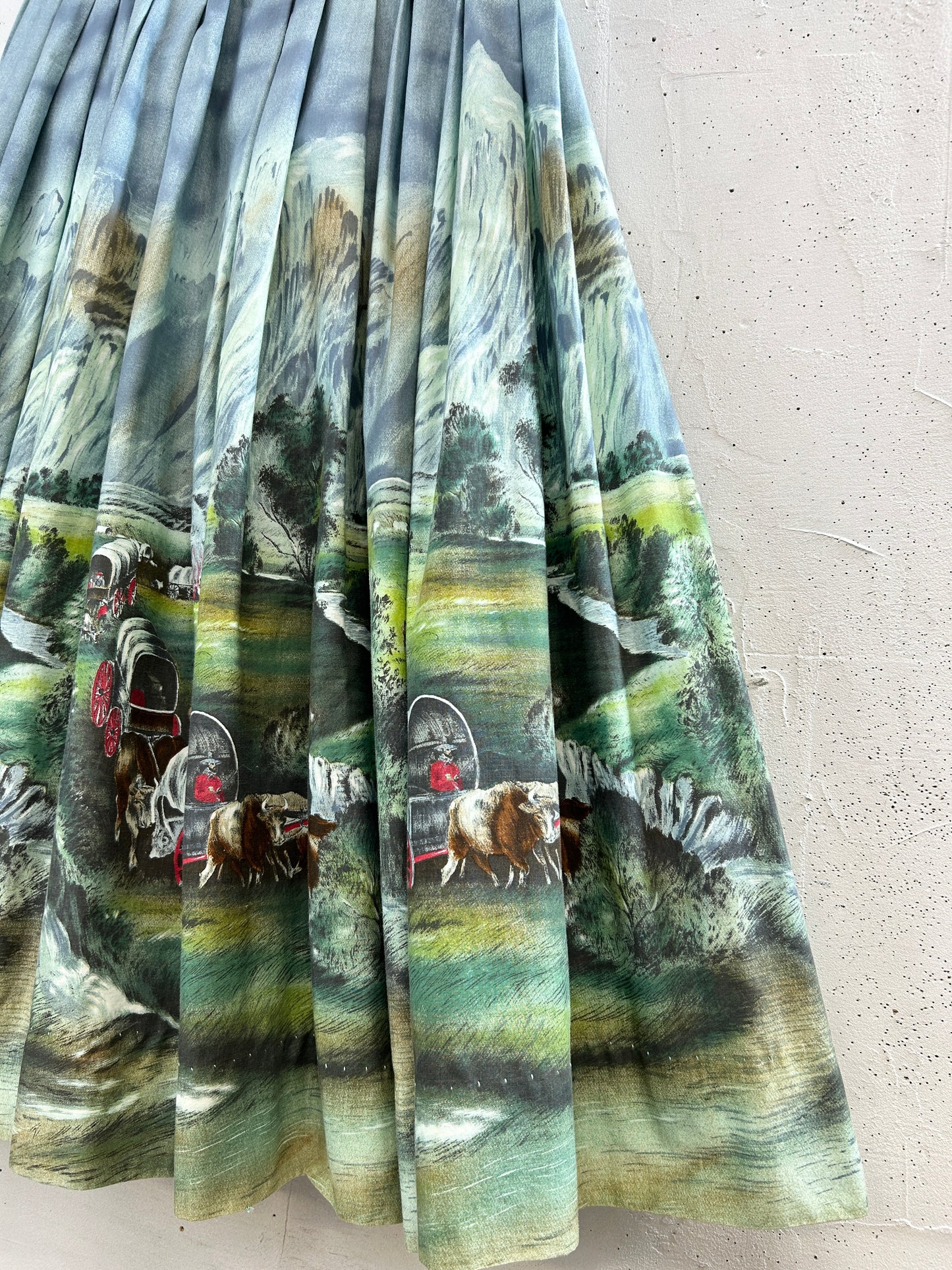 '50s Vintage End Pattern Skirt [G33175]