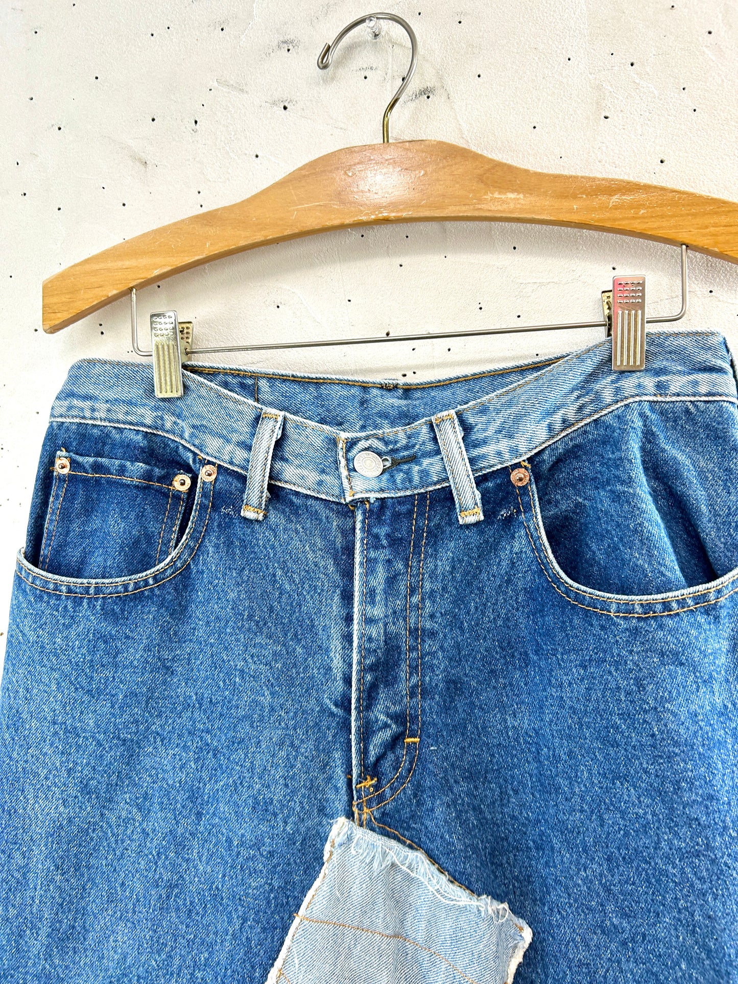 Vintage Denim Patchwork Skirt [F32635]