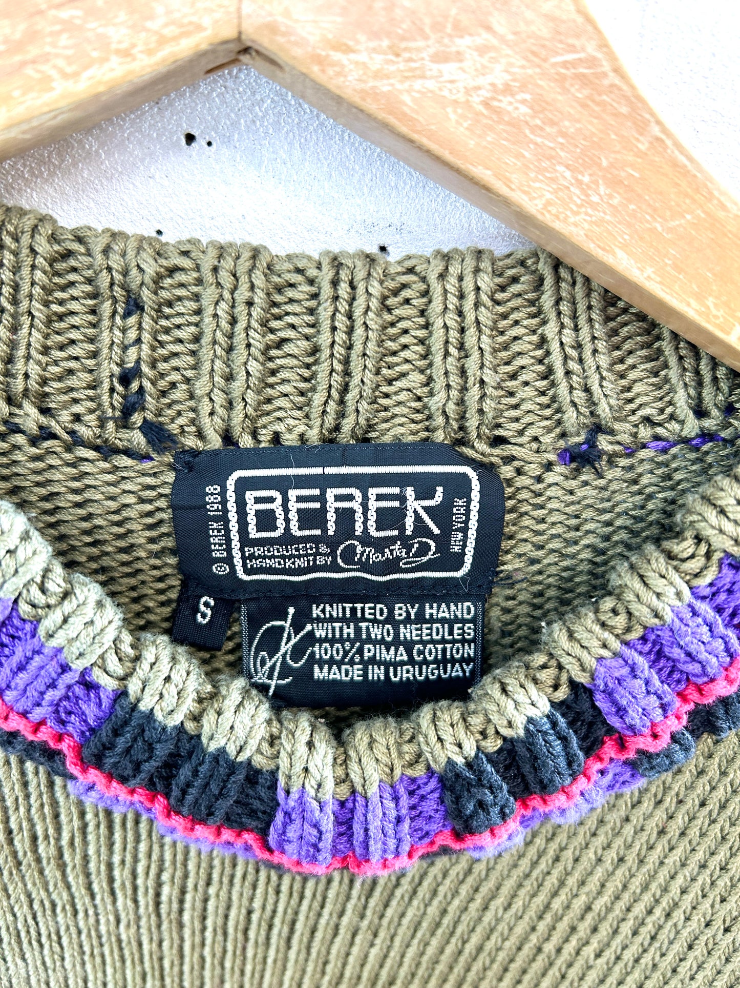 Vintage Cotton Hand Knit Sweater 〜BEREK〜 [L30998]