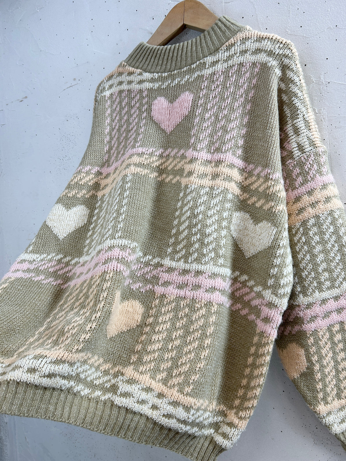 '80s Vintage Fancy Knit Sweater MADE IN USA [I33908]