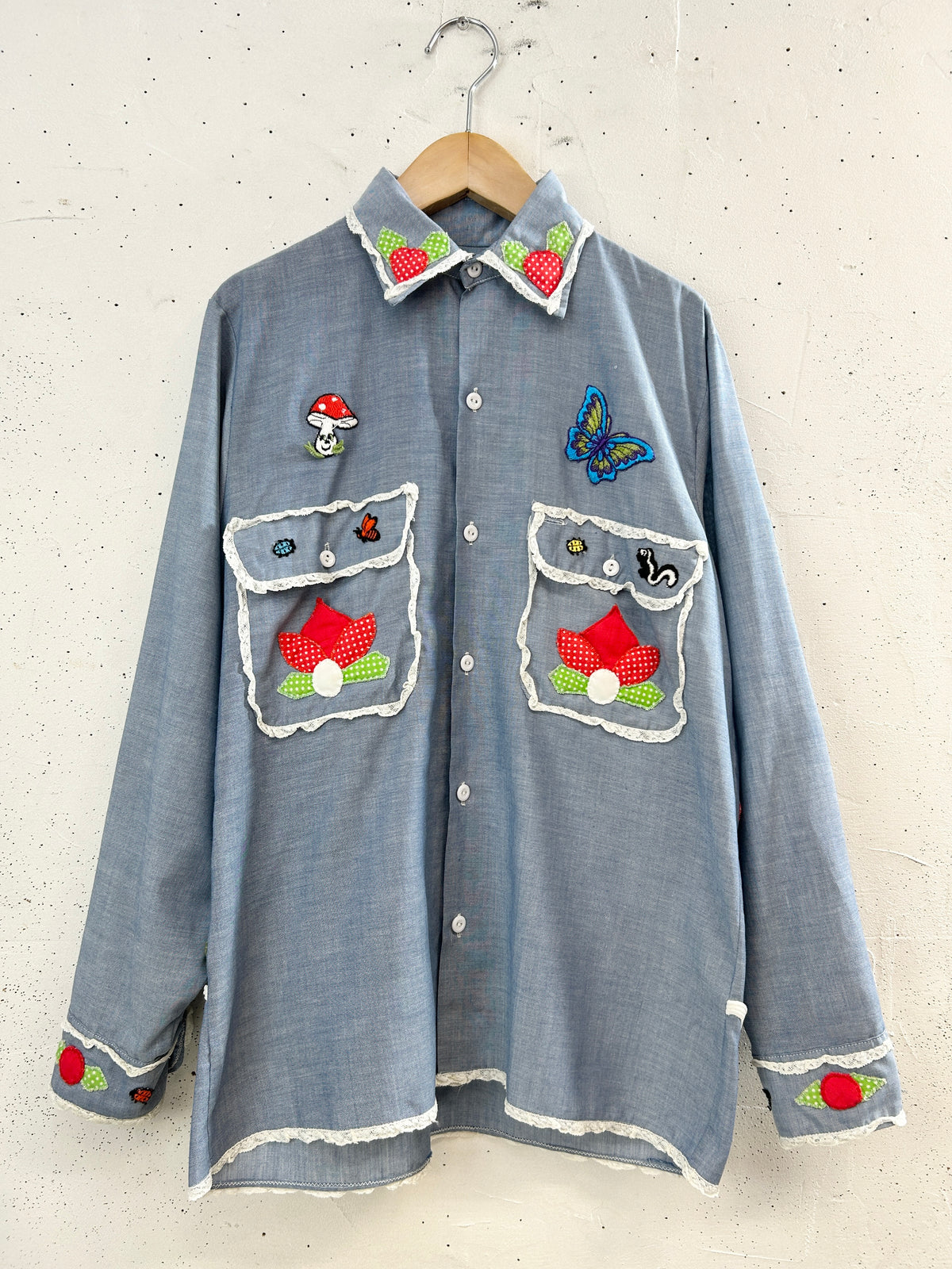 '70s Vintage Chambray Shirt [I33917]