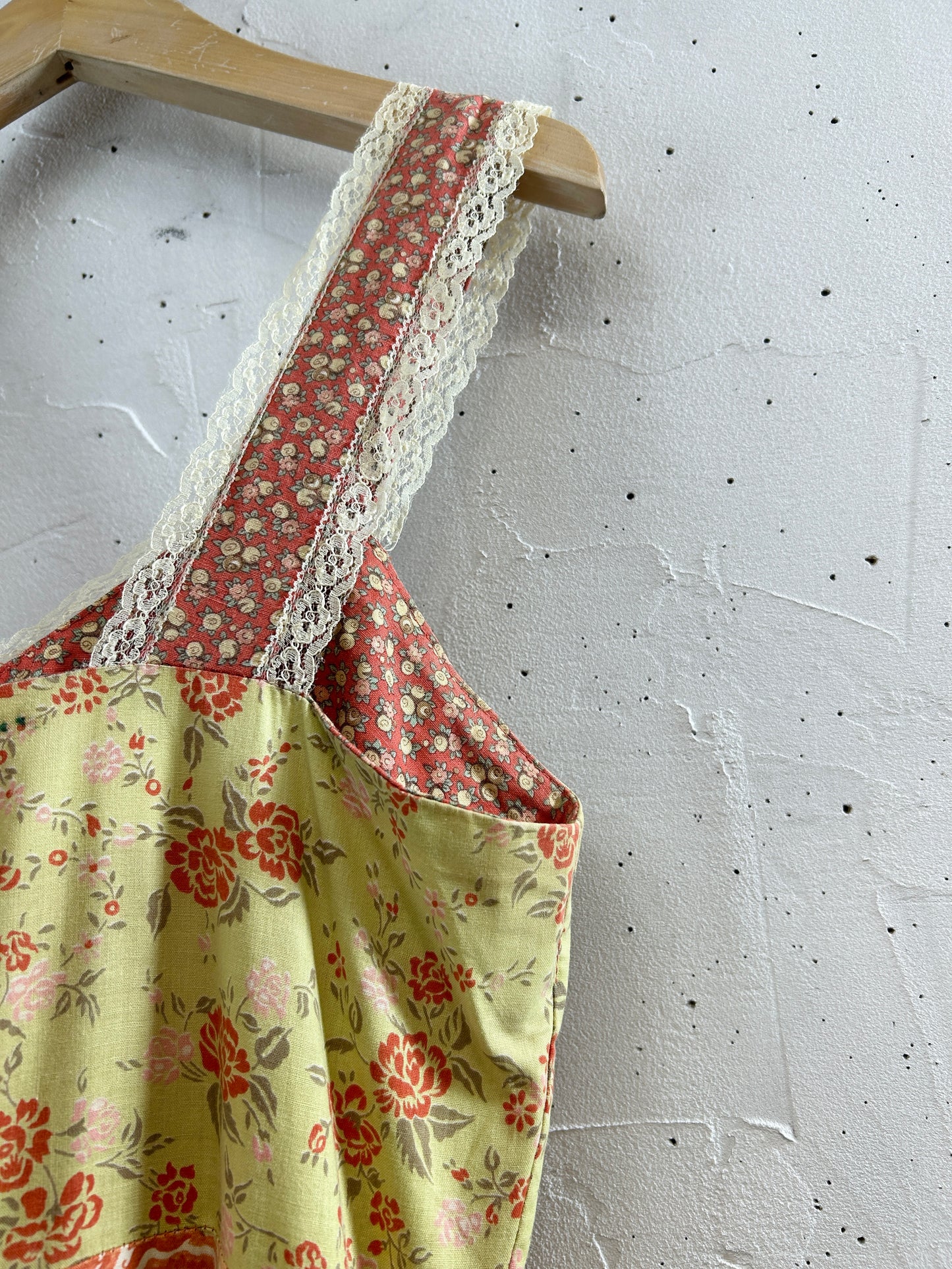 '70s Vintage Dress 〜Homespun〜 [G32910]