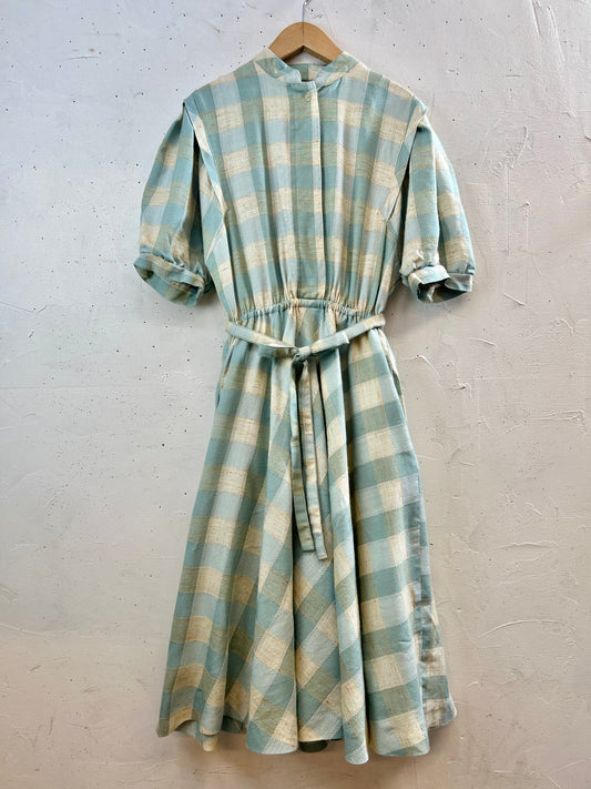 Vintage Plaid Dress 〜C&A〜 [G30723]