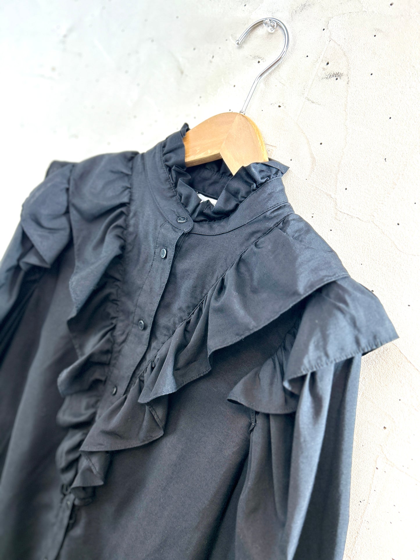 Vintage Black Blouse  [K30862]