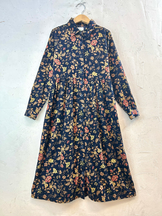 Vintage Flower Dress [J30645]