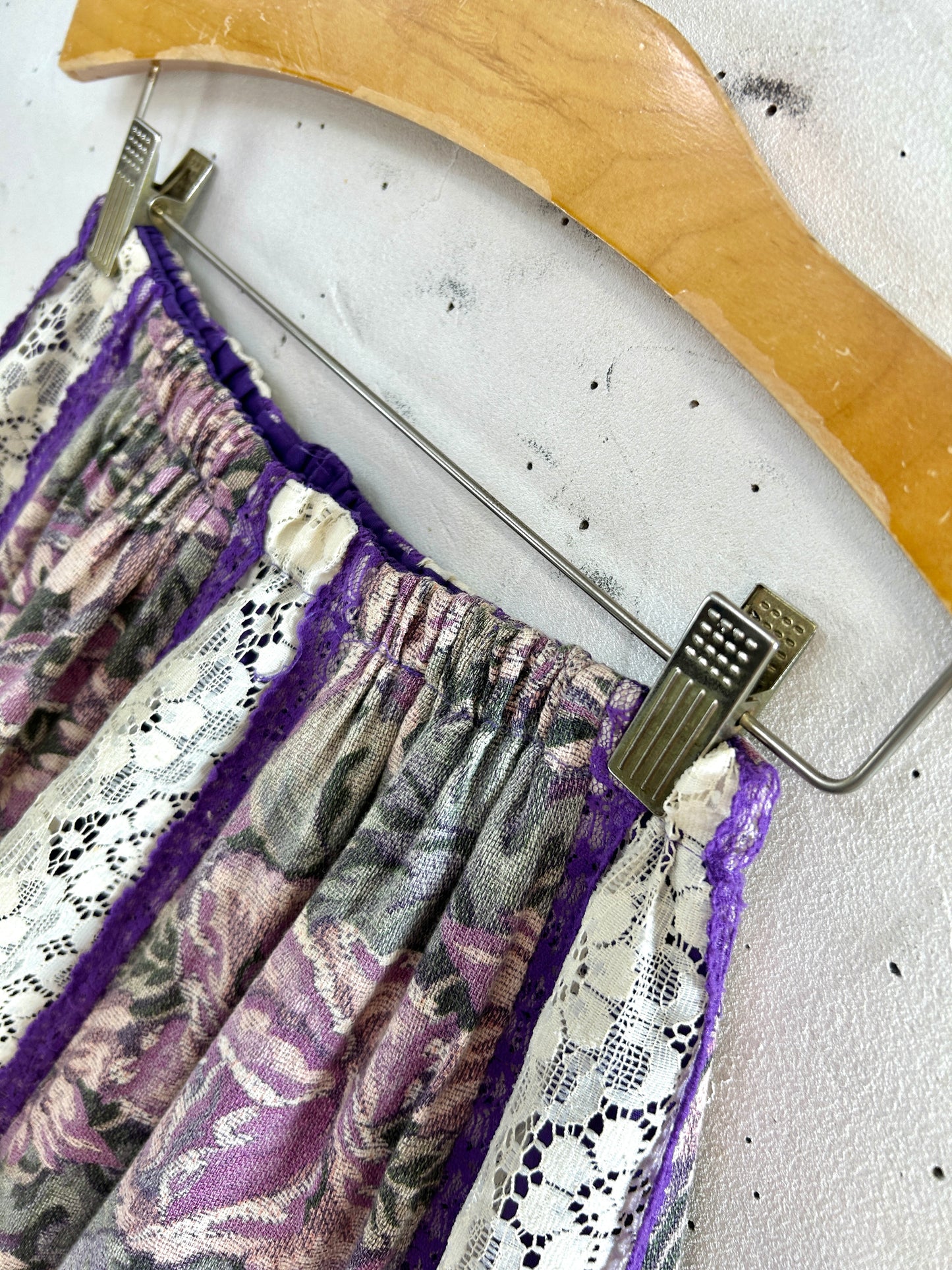 ’70s Vintage Patchwork Skirt 〜carefree fashions〜MADE IN USA[H33529]