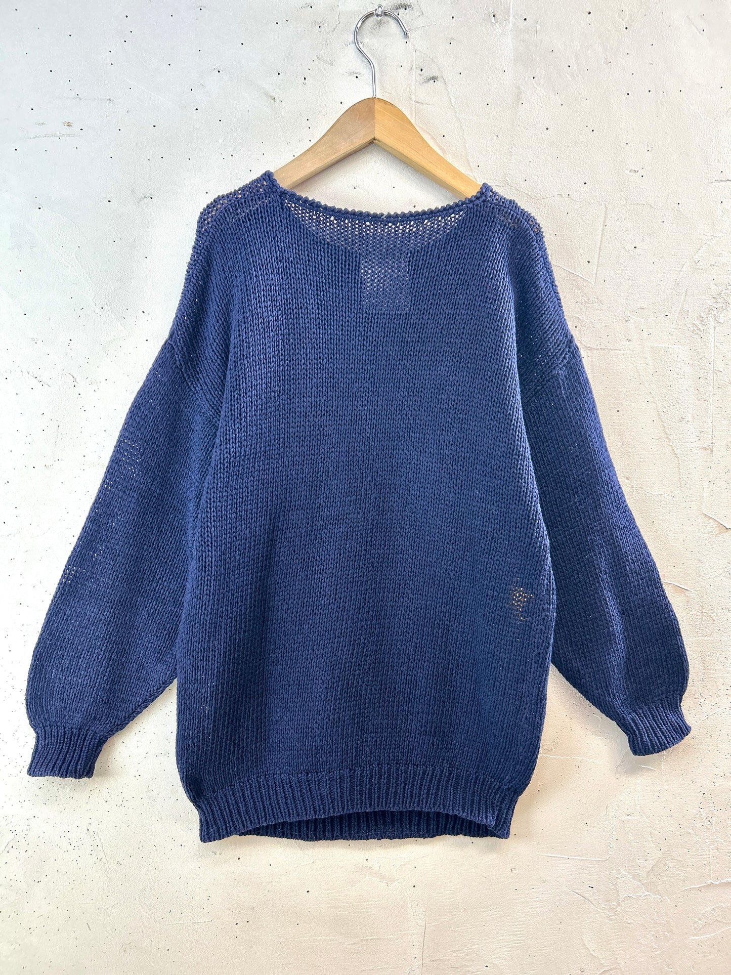 Vintage Cotton Hand Knit Sweater [J30667]