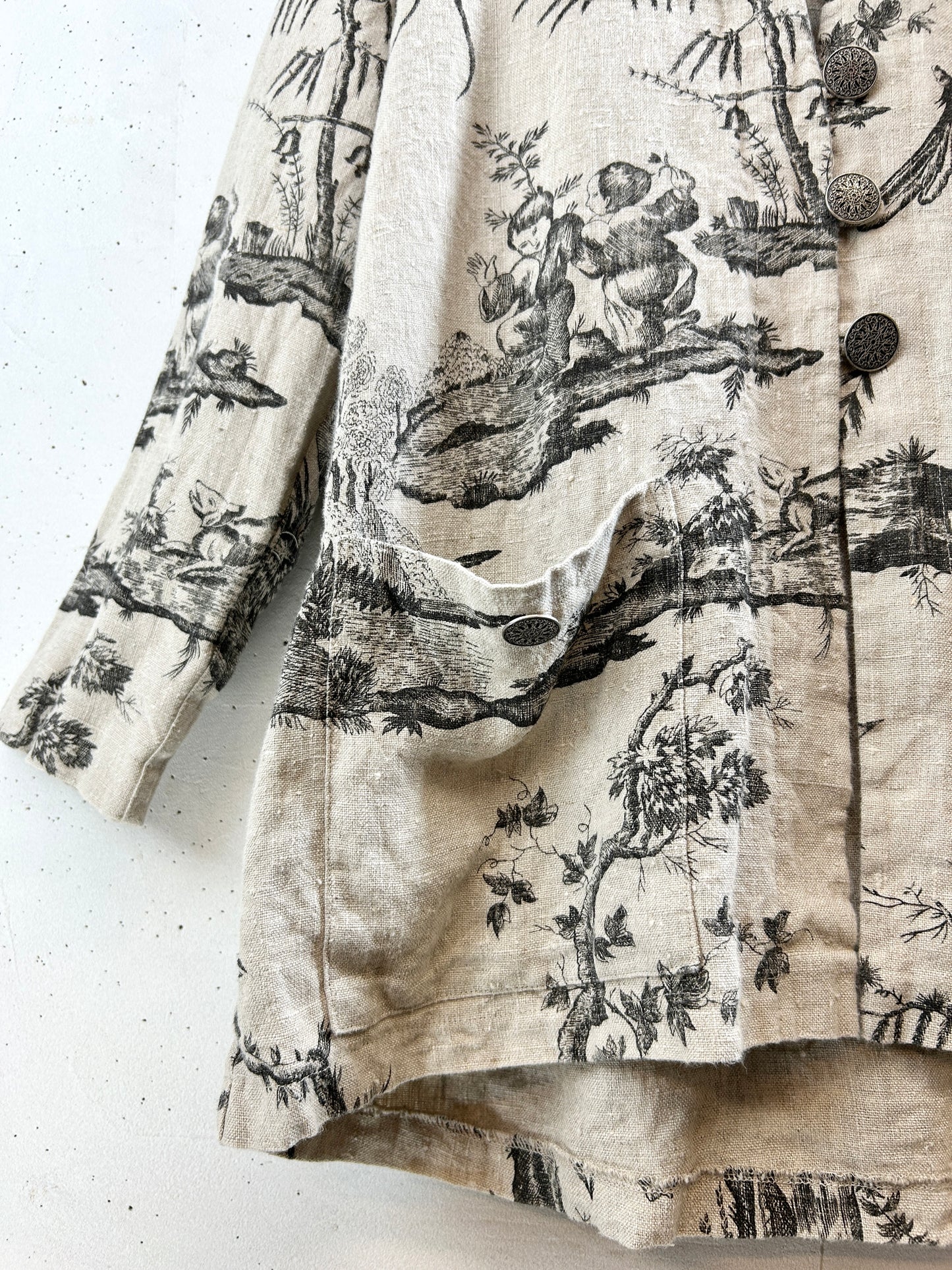 Vintage Chinese Toile De Jouy Jacket [I3112]