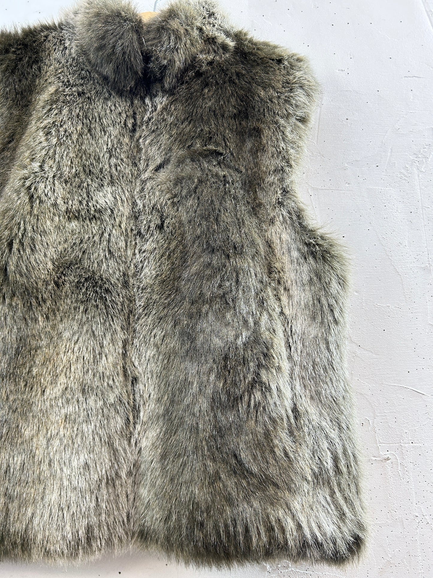 Vintage Eco Fur Vest [L31049]