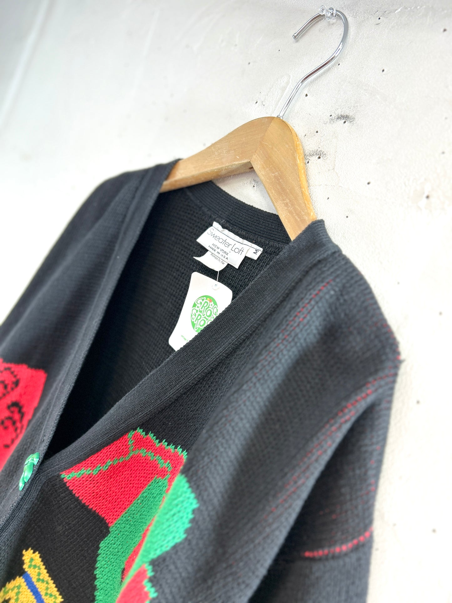 Vintage Cotton  Knit Cardigan MADE IN USA [C31871]