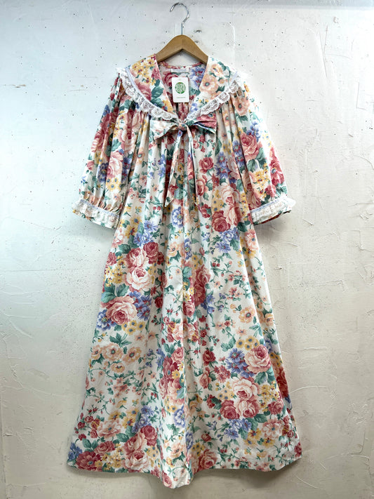 Vintage Flower Dress MADE IN USA [B31503]