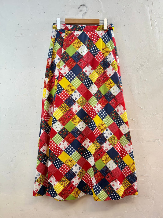 ’70s Vintage Wrap Skirt [G30590]