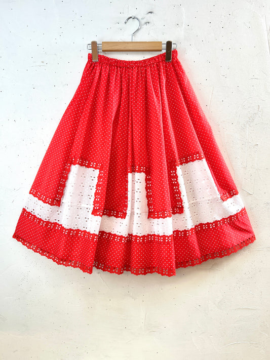 ’70s Patchwork Skirt 〜carefree fashions〜 [H30865]
