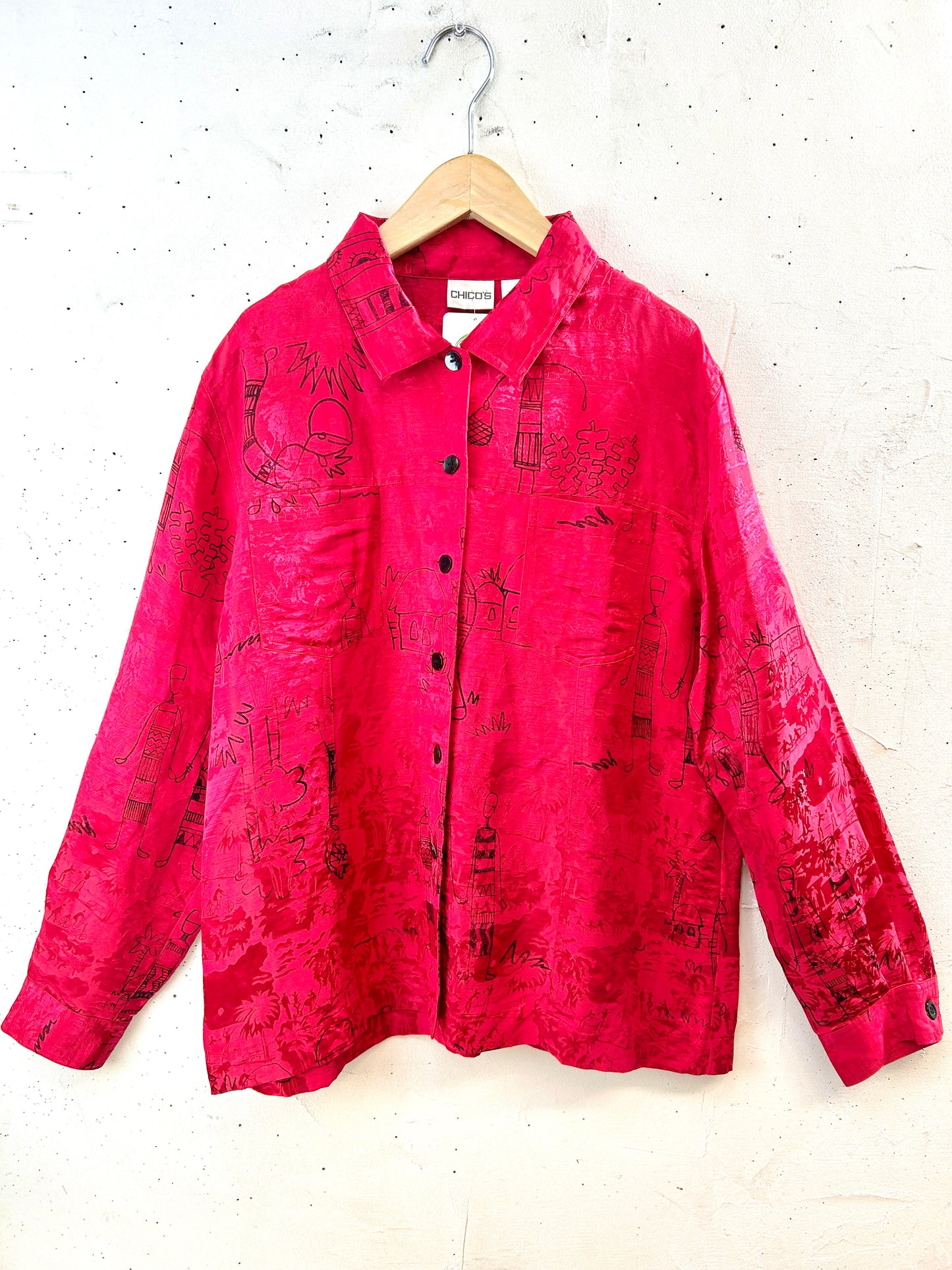Vintage CHICO'S Silk Shirt [H30961]