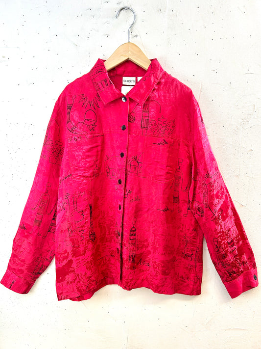 Vintage CHICO'S Silk Shirt [H30961]