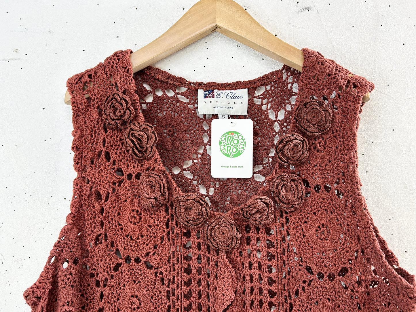 Vintage Crochet Vest 〜MADE IN USA〜 [J30543]