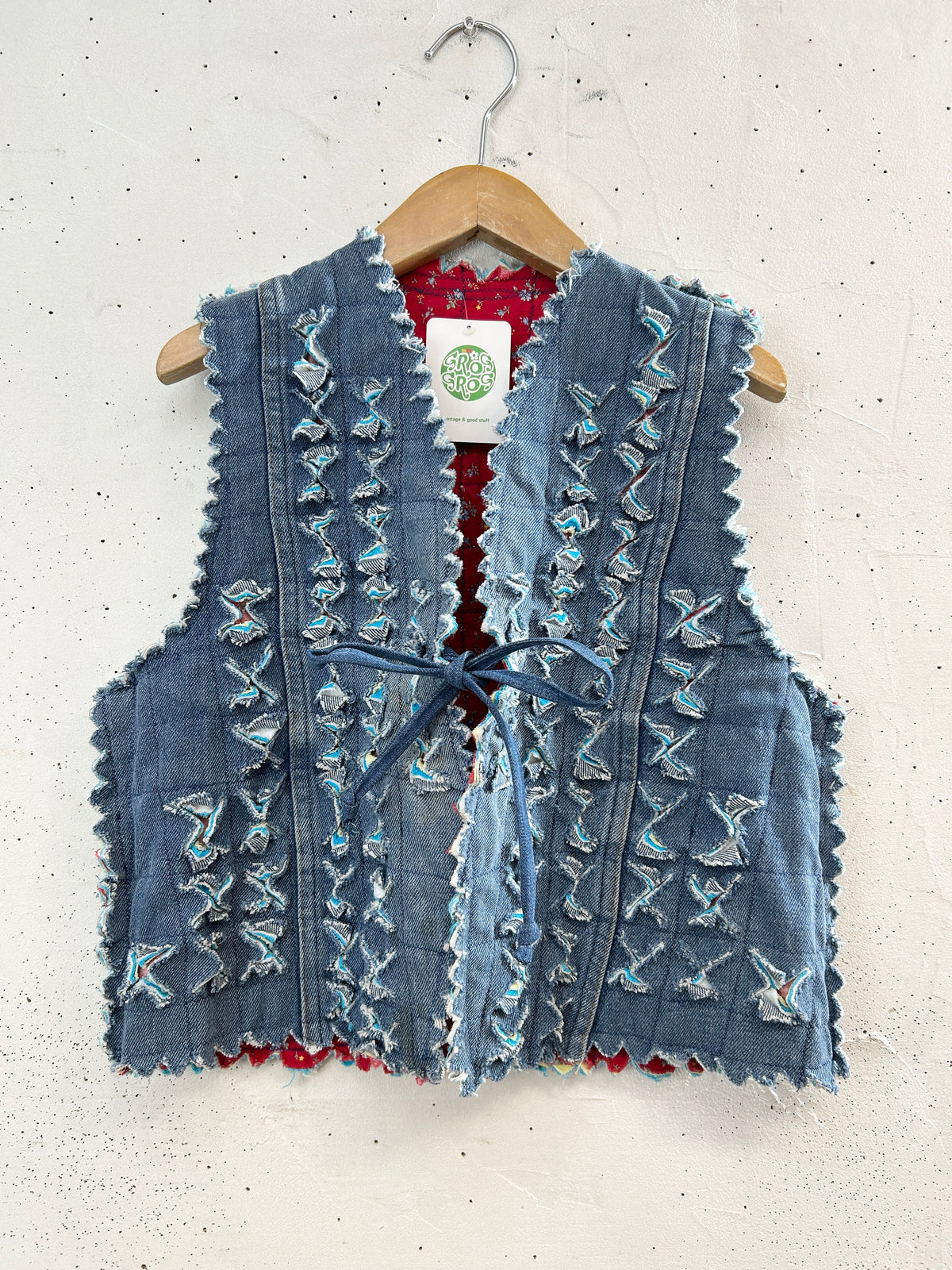 Vintage Slash Quilt Vest [I34039]