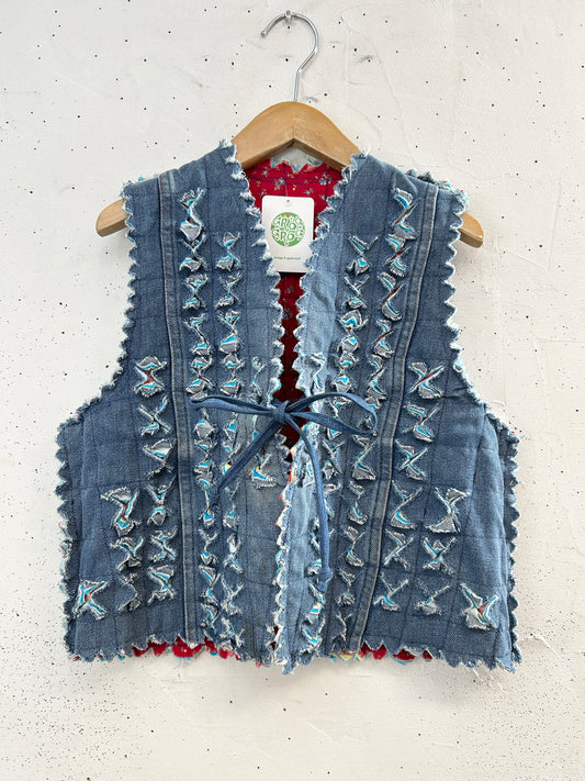 Vintage Slash Quilt Vest [I34039]