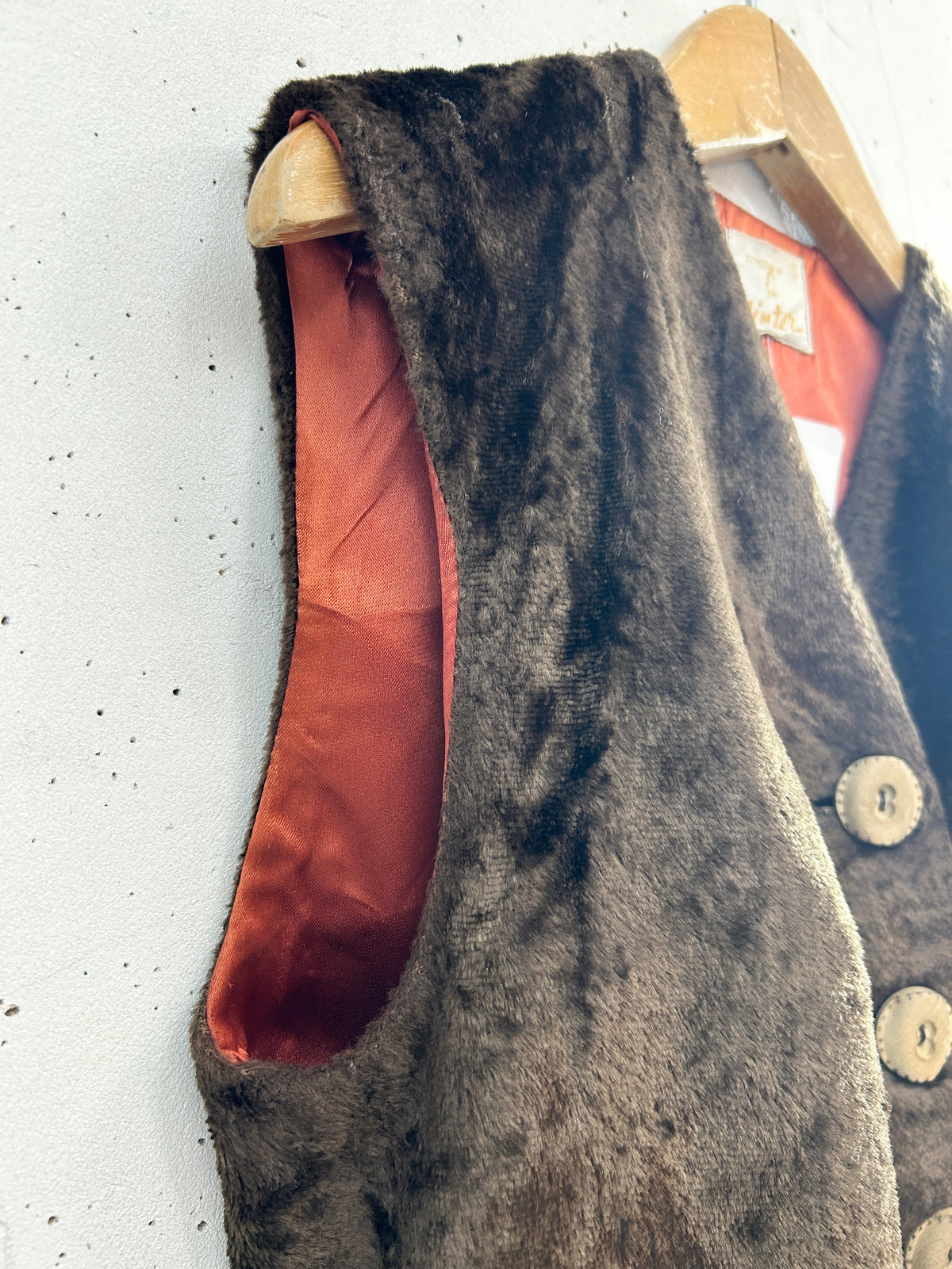 Vintage Eco Fur Vest  [J34091]