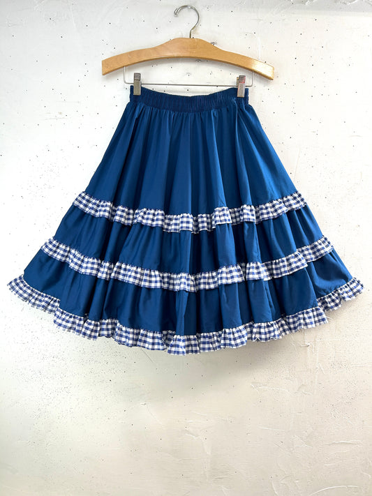 Vintage Tiered Skirt MADE IN USA [F32848]