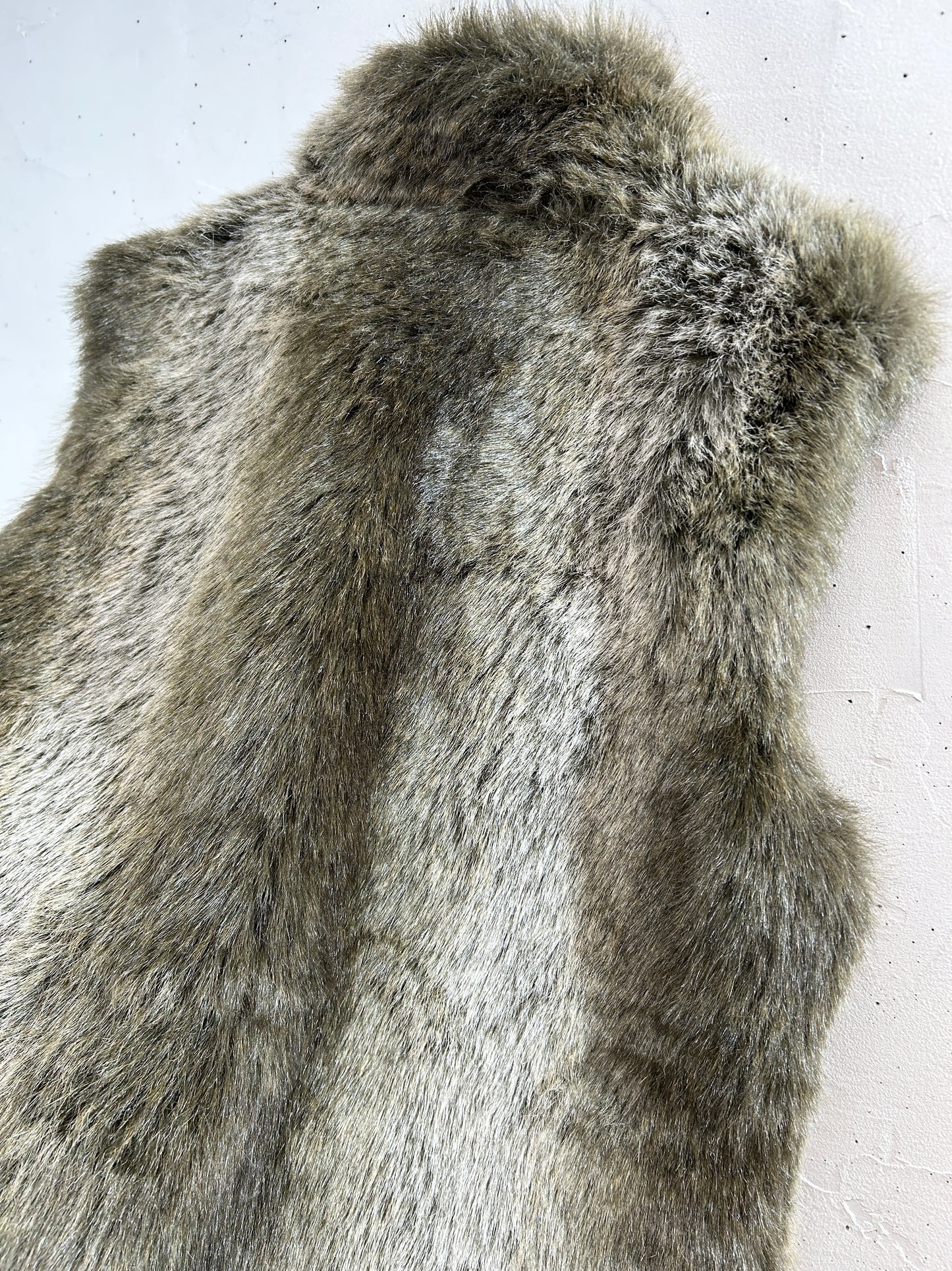 Vintage Eco Fur Vest [L31049]