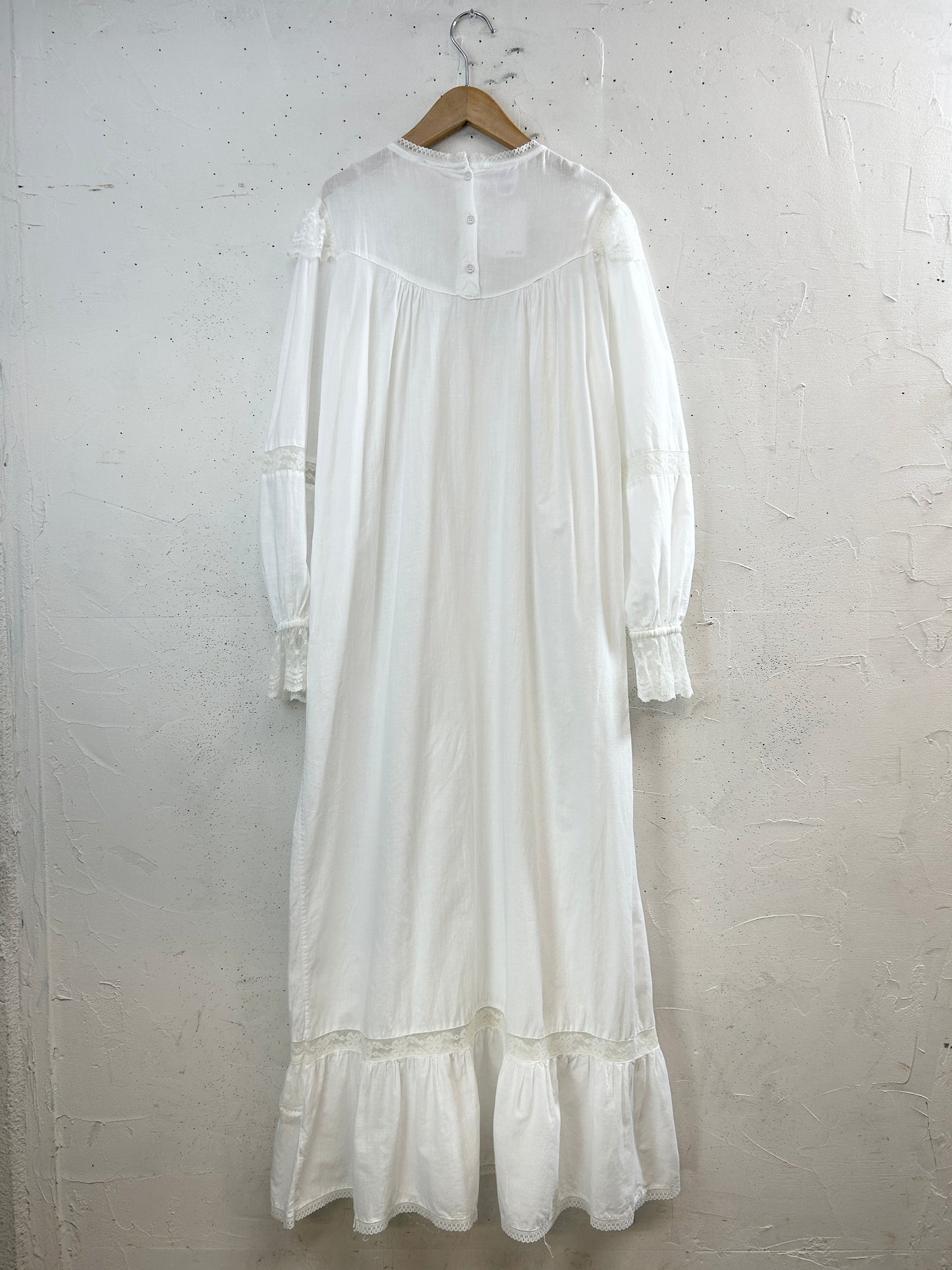 Vintage White Dress 〜SAYBURY Made in INDIA〜 [H33477]