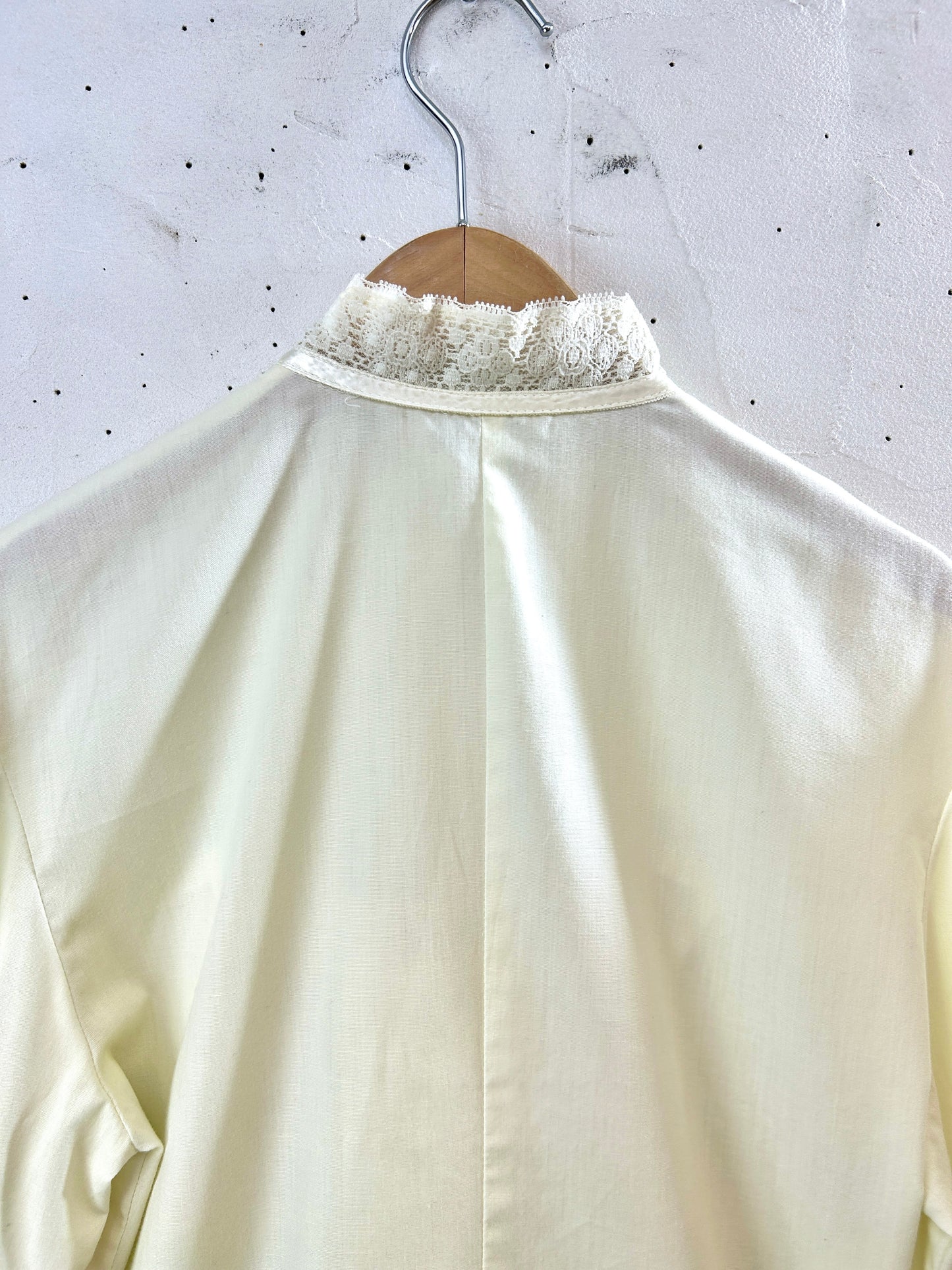 '70s Vintage White Blouse [I30322]