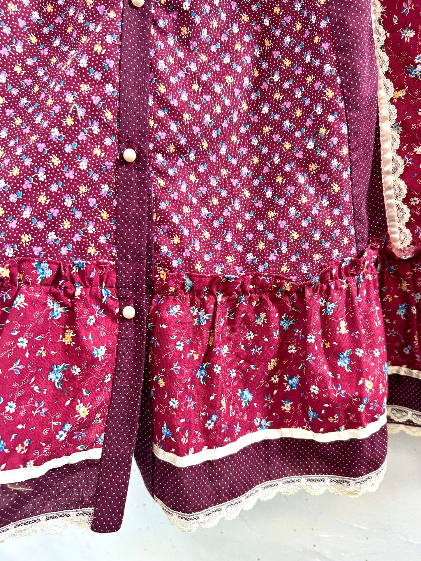 '70s Vintage flower Skirt [J30524]