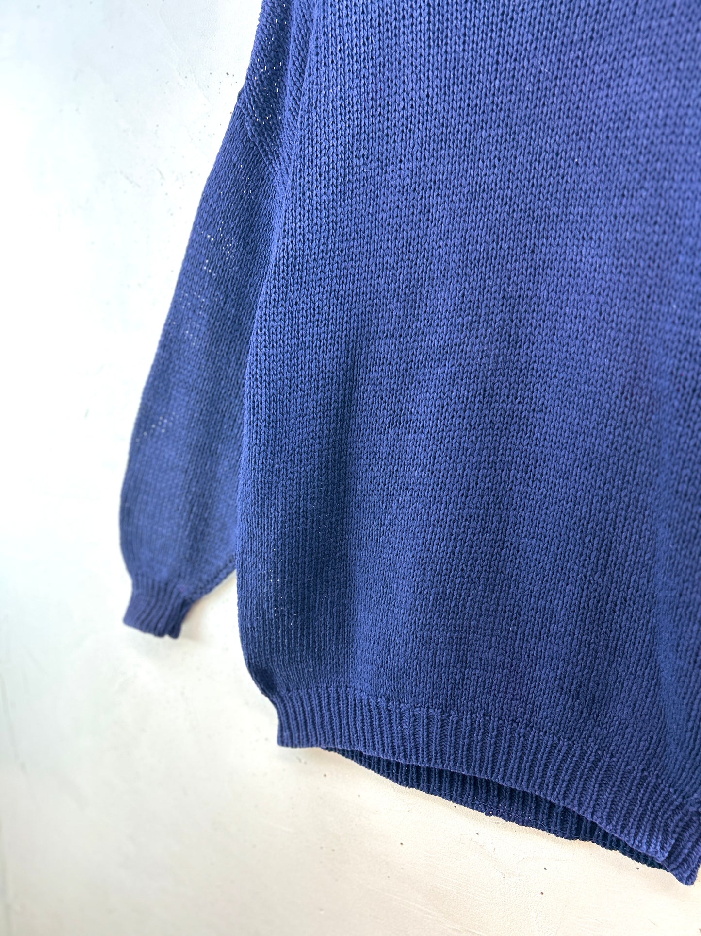 Vintage Cotton Hand Knit Sweater [J30667]