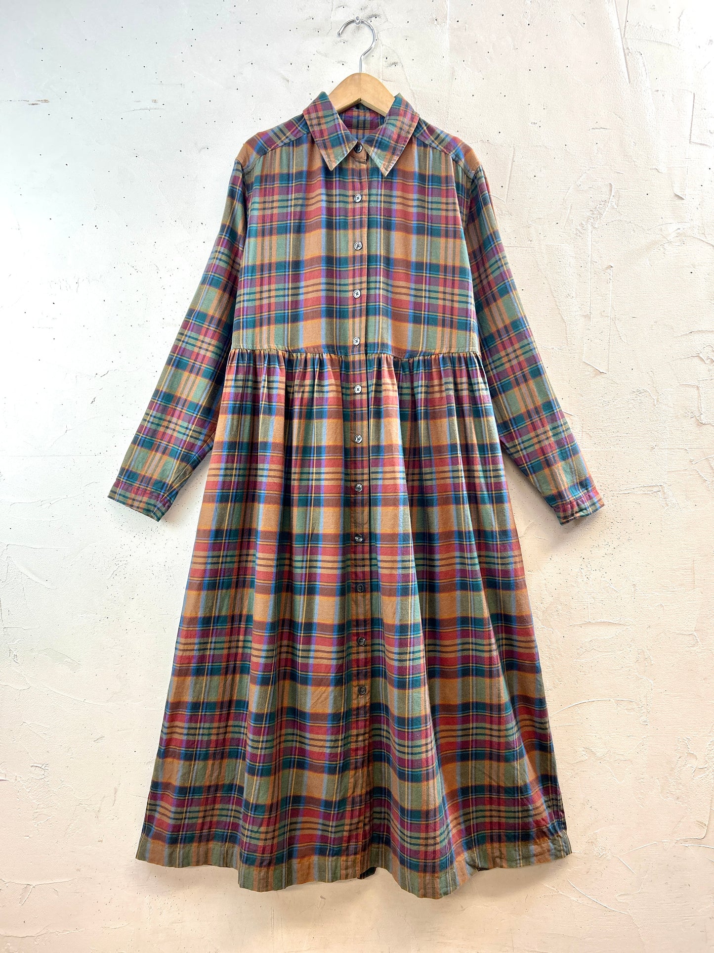 Vintage Plaid Dress [K30735]