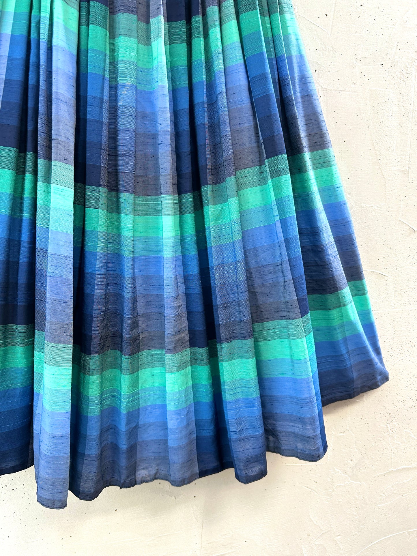 Vintage Plaid Skirt  Made in W.Garmany   [E32428]