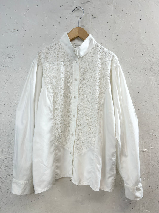 Vintage White Blouse [J34073]