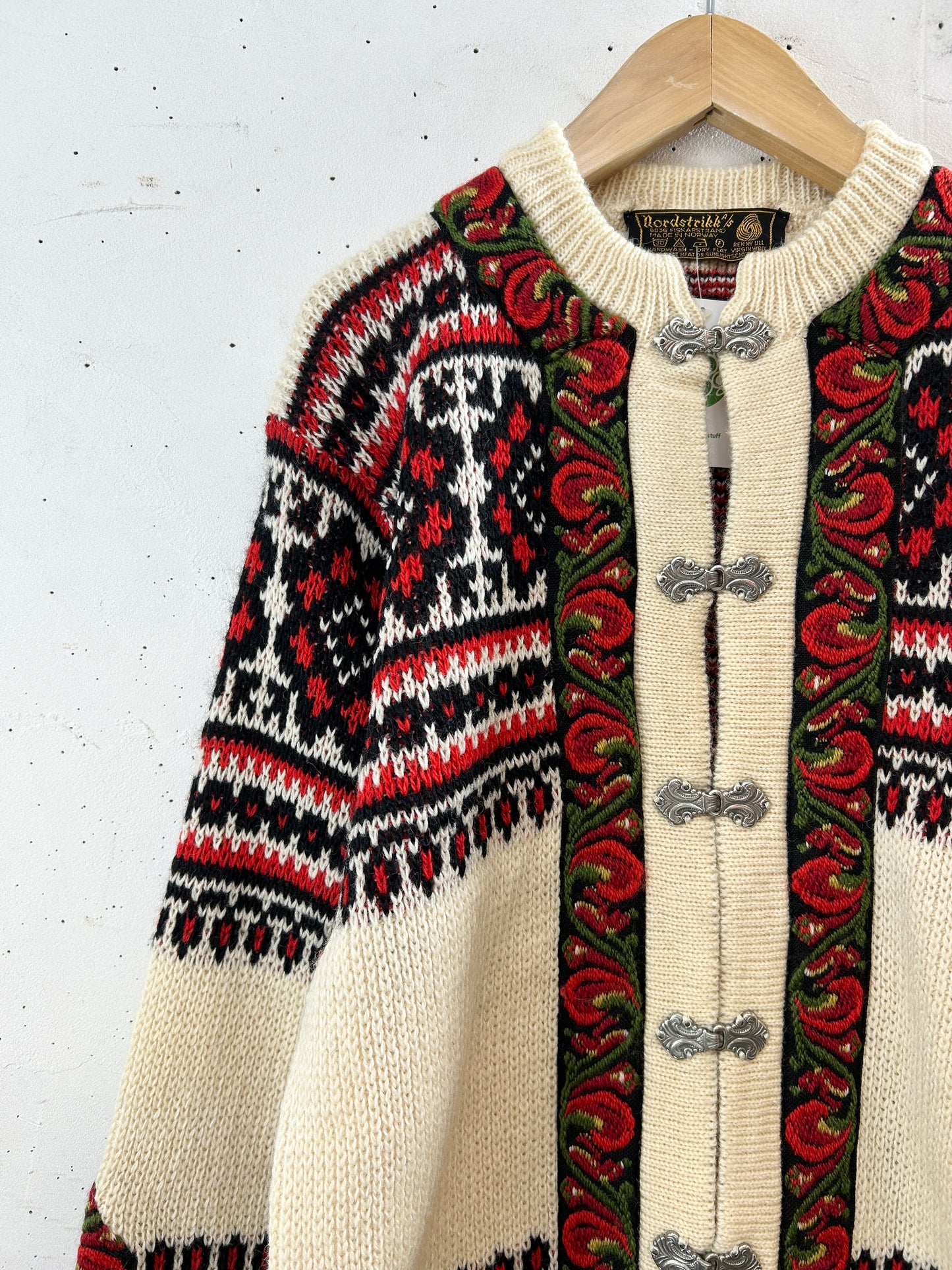 Vintage Nordic Knit Cardigan  MADE IN NORWAY [J30492]