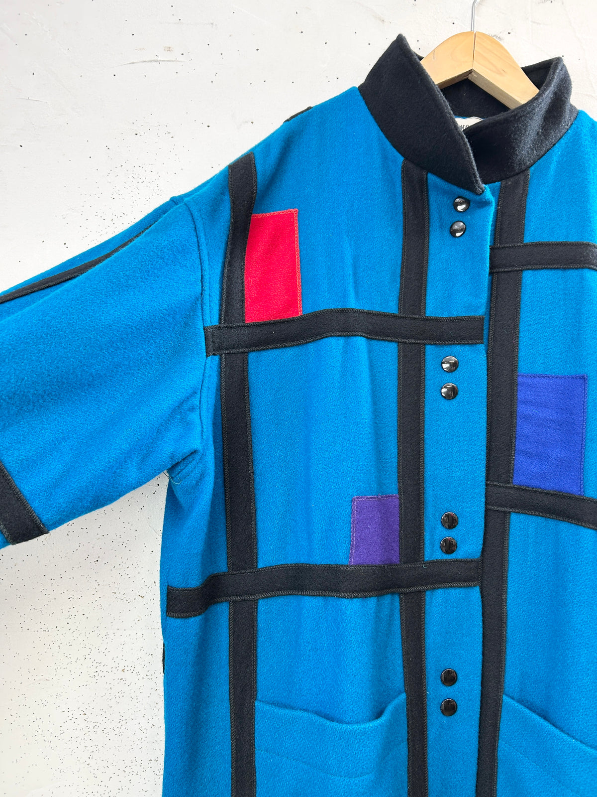 Vintage wool Mondrian Coat [J34123]