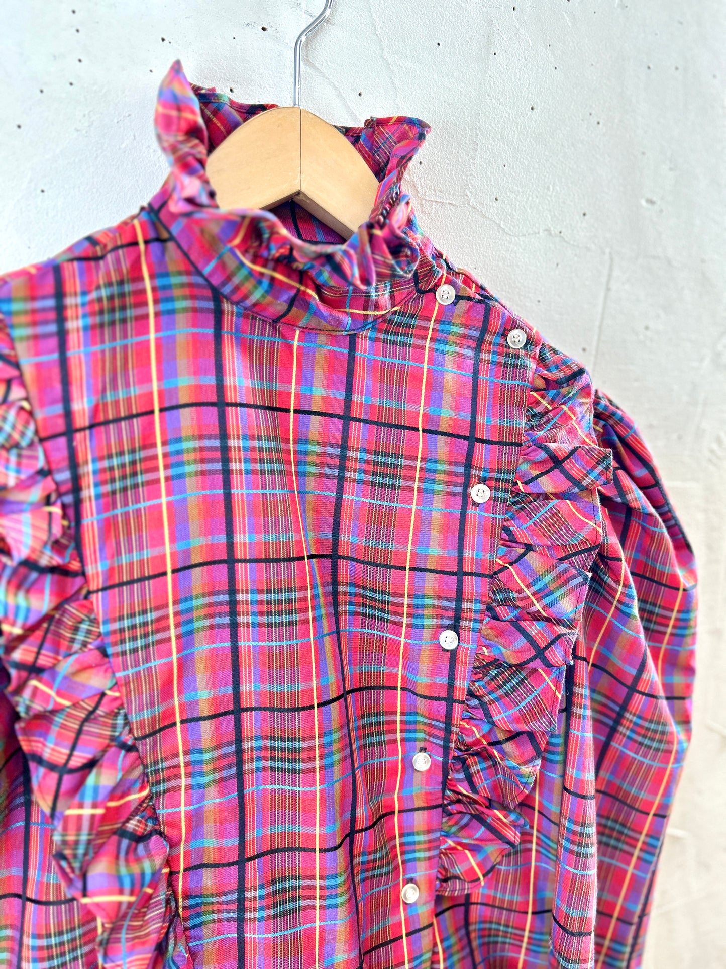 ’70s Vintage Plaid Shirt [H30941]