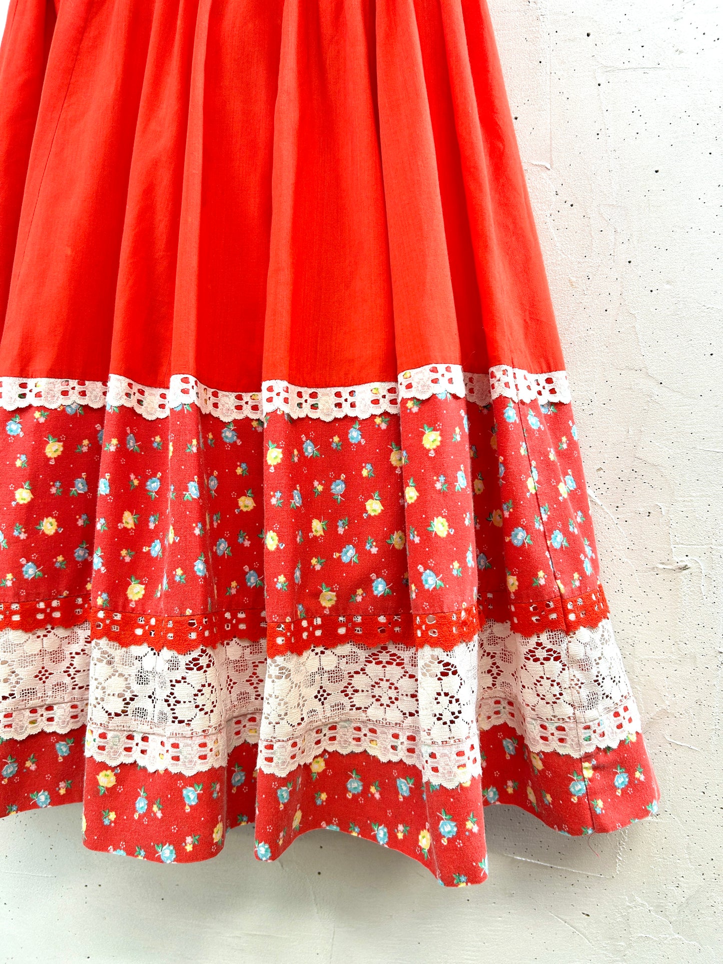 ’70s Velour Skirt 〜carefree fashions〜 [E32543]