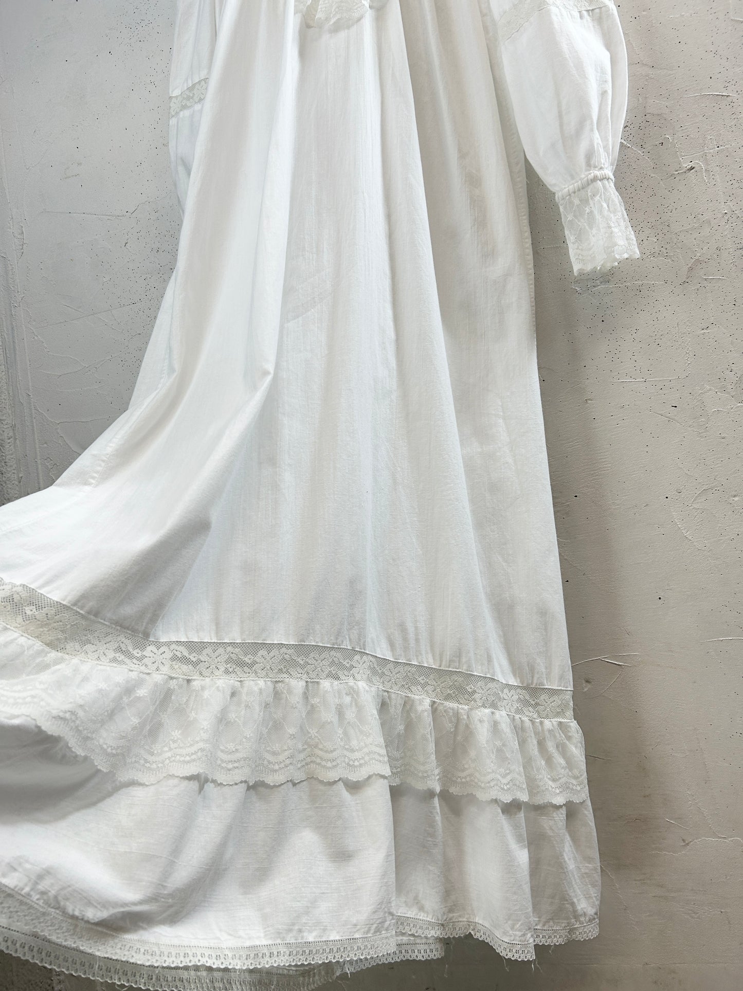 Vintage White Dress 〜SAYBURY Made in INDIA〜 [H33477]
