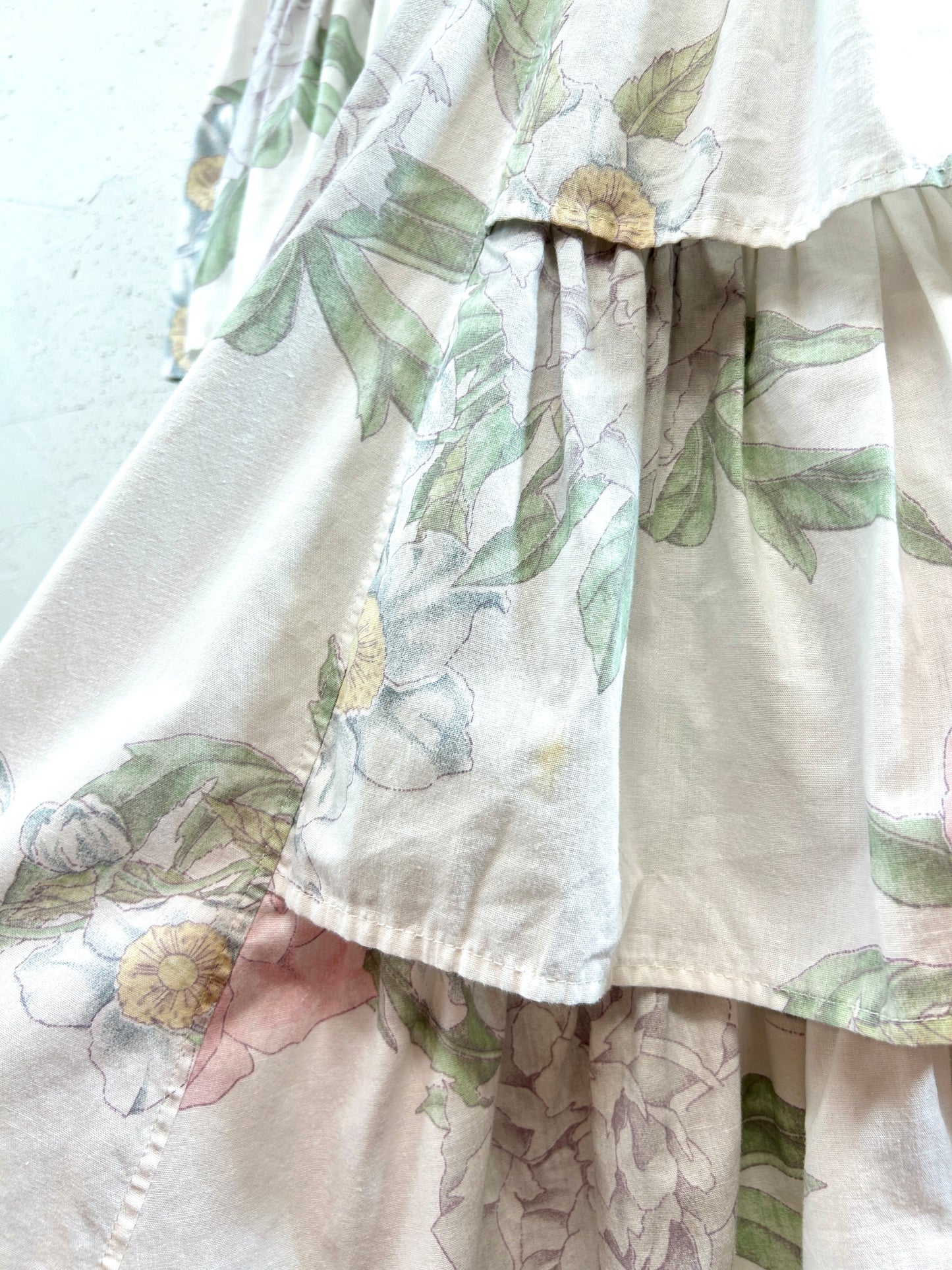 Vintage White Dress MADE IN USA [D32162]