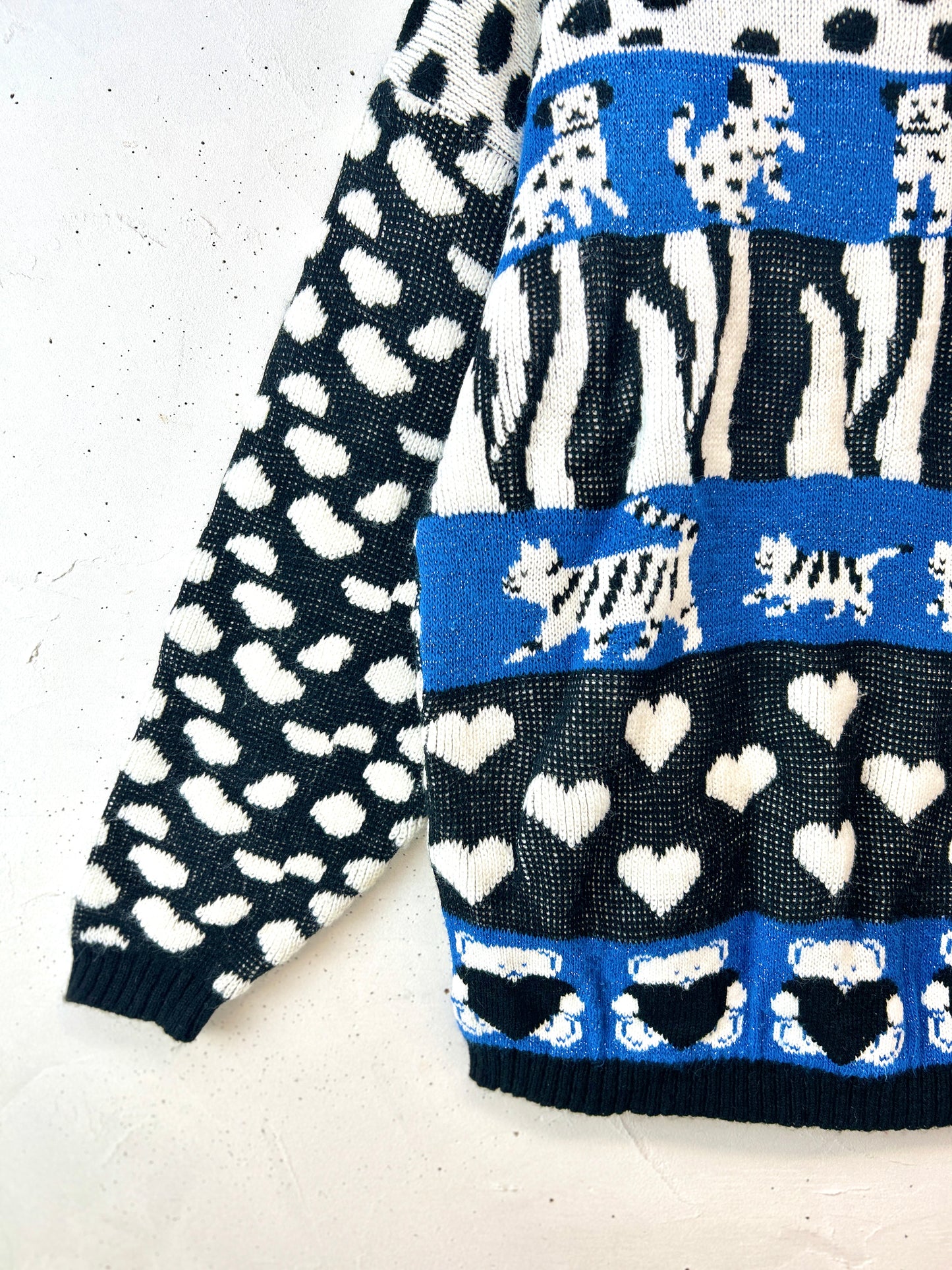 ’80s Vintage Fancy Knit Sweater MADE IN USA［J30668]